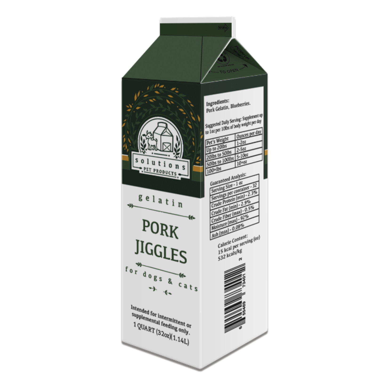 Solutions Pet Products Jiggles - Bone Broth Gelatin - Solutions :