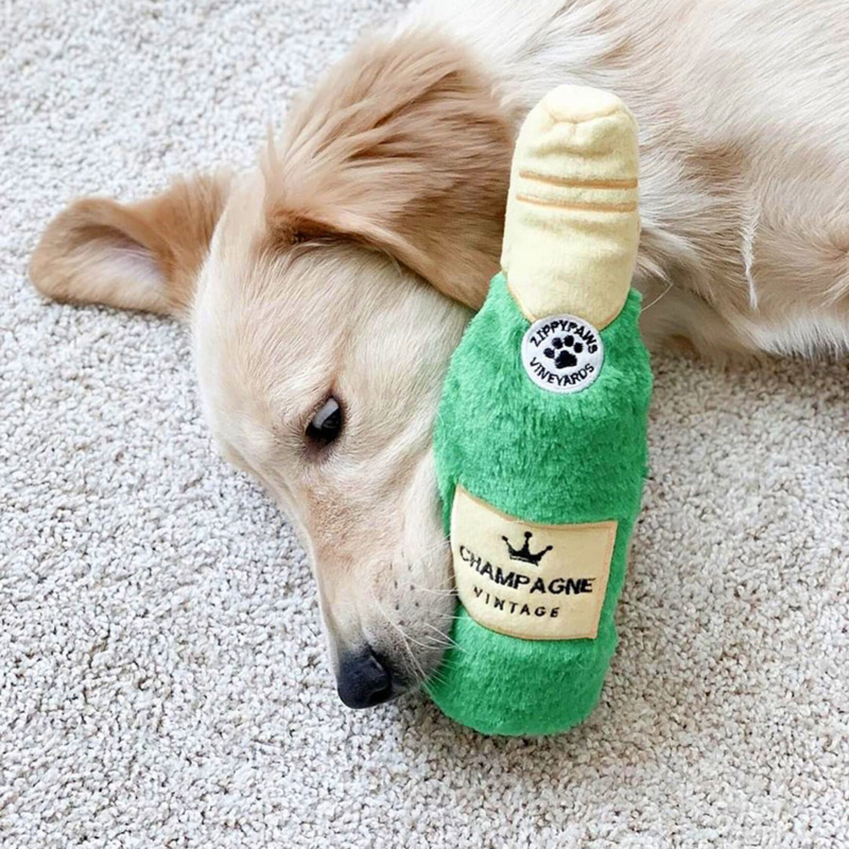ZippyPaws Champagne - Happy Hour Crusherz - Dog Toy - Zippy Paws