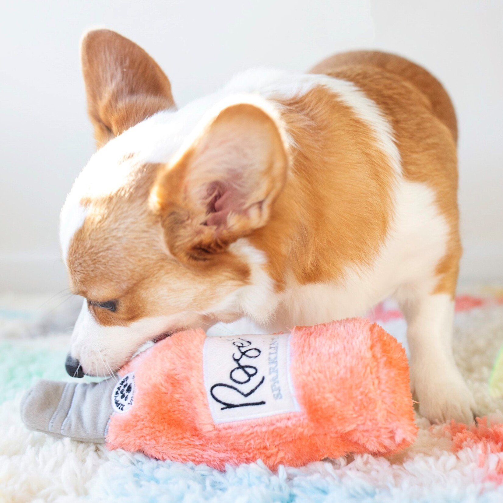 ZippyPaws Rose Wine - Happy Hour Crusherz - Dog Toy - Zippy Paws