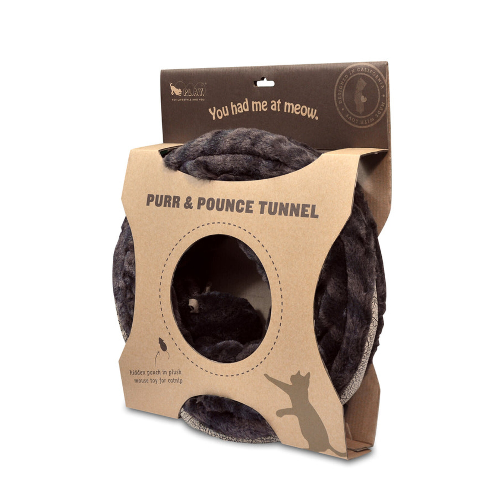 P.L.A.Y. Brown - Purr & Pounce Cat Tunnel -  P.L.A.Y.