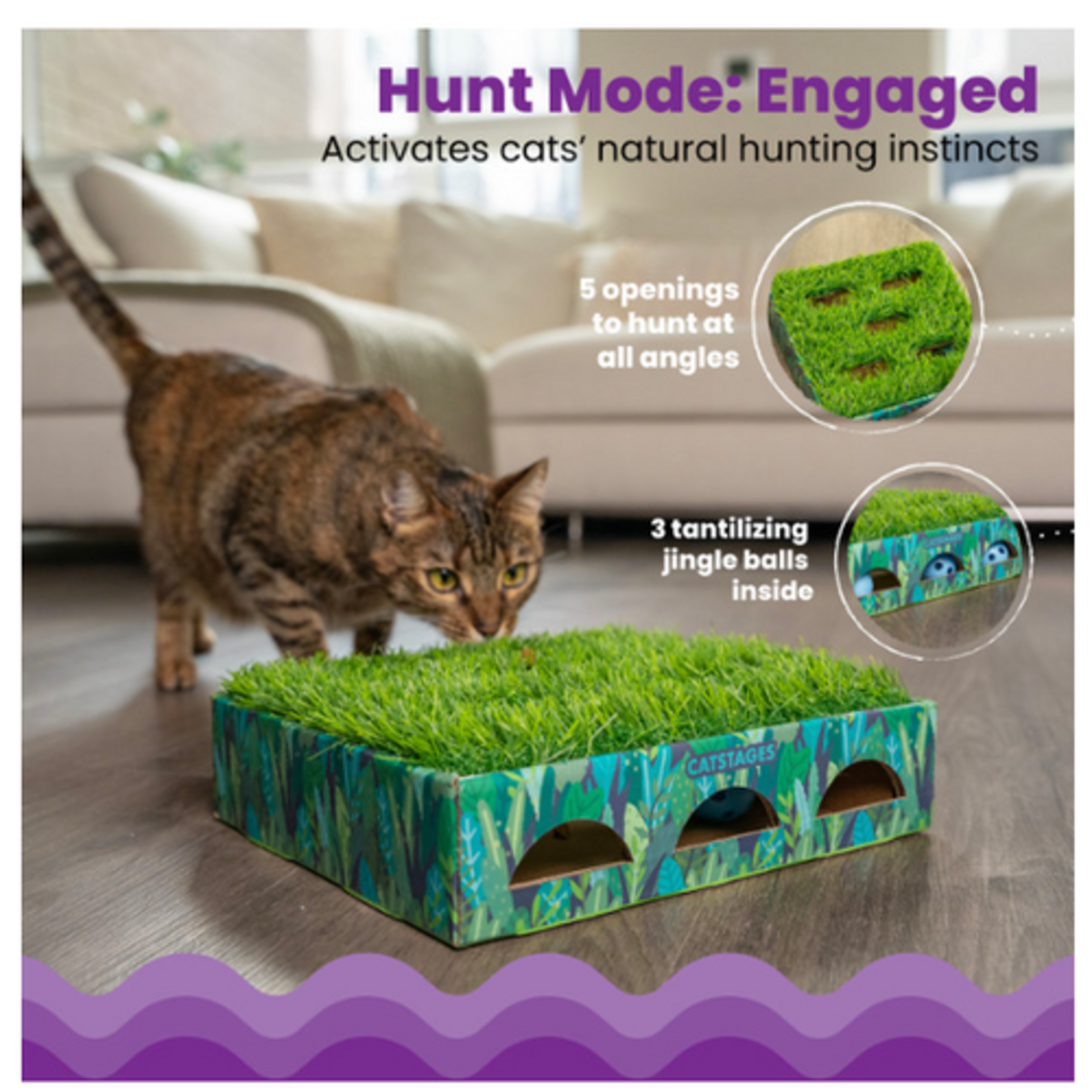 Grassy Patch Hunting Box - Cat Playground - Petstages