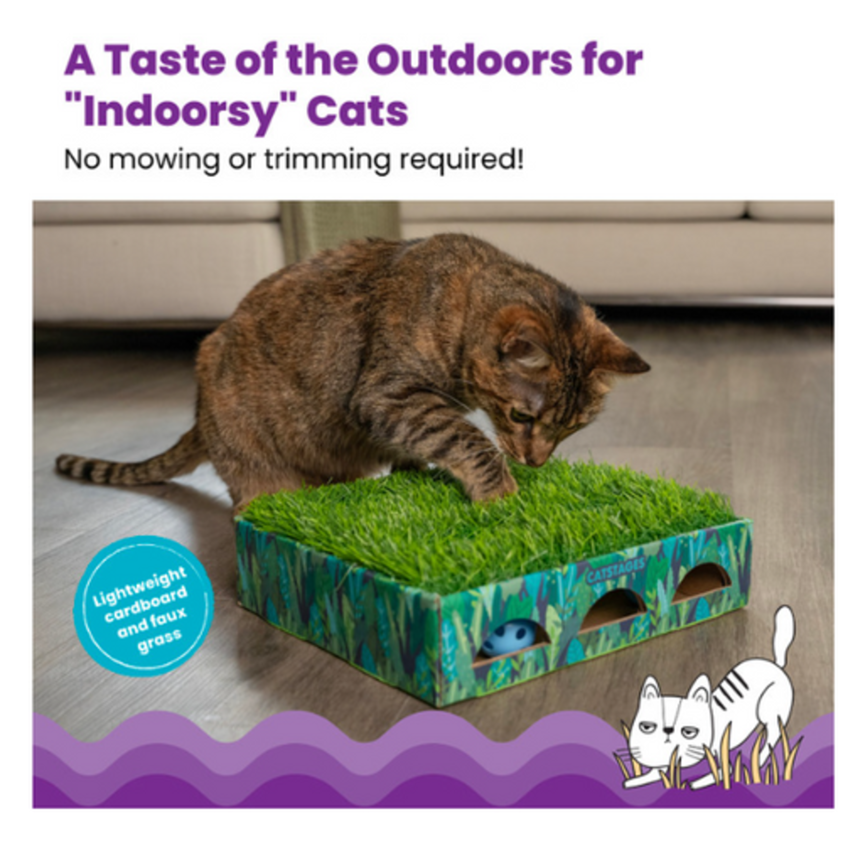 Grassy Patch Hunting Box - Cat Playground - Petstages