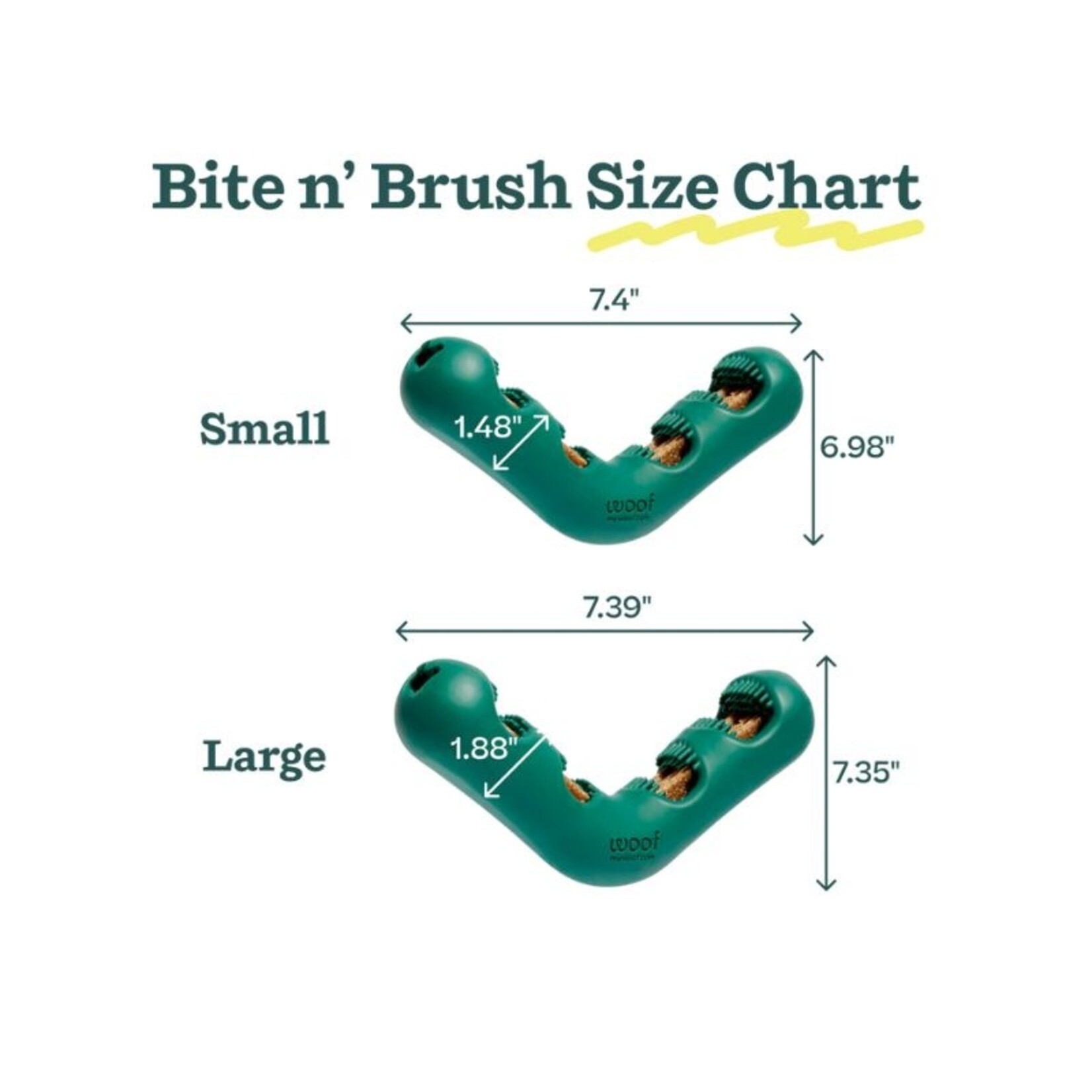 Bite n' Brush - Dental Treat Toy - Woof :