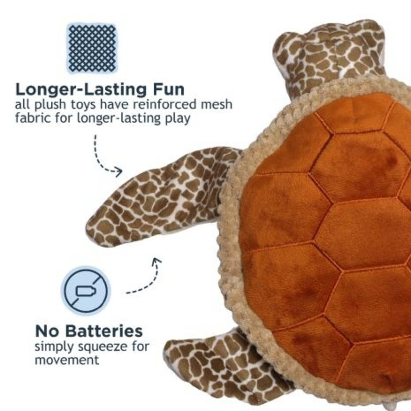 Tall Tails 10” - Sea Turtle - Animated Dog Toy - Tall Tails