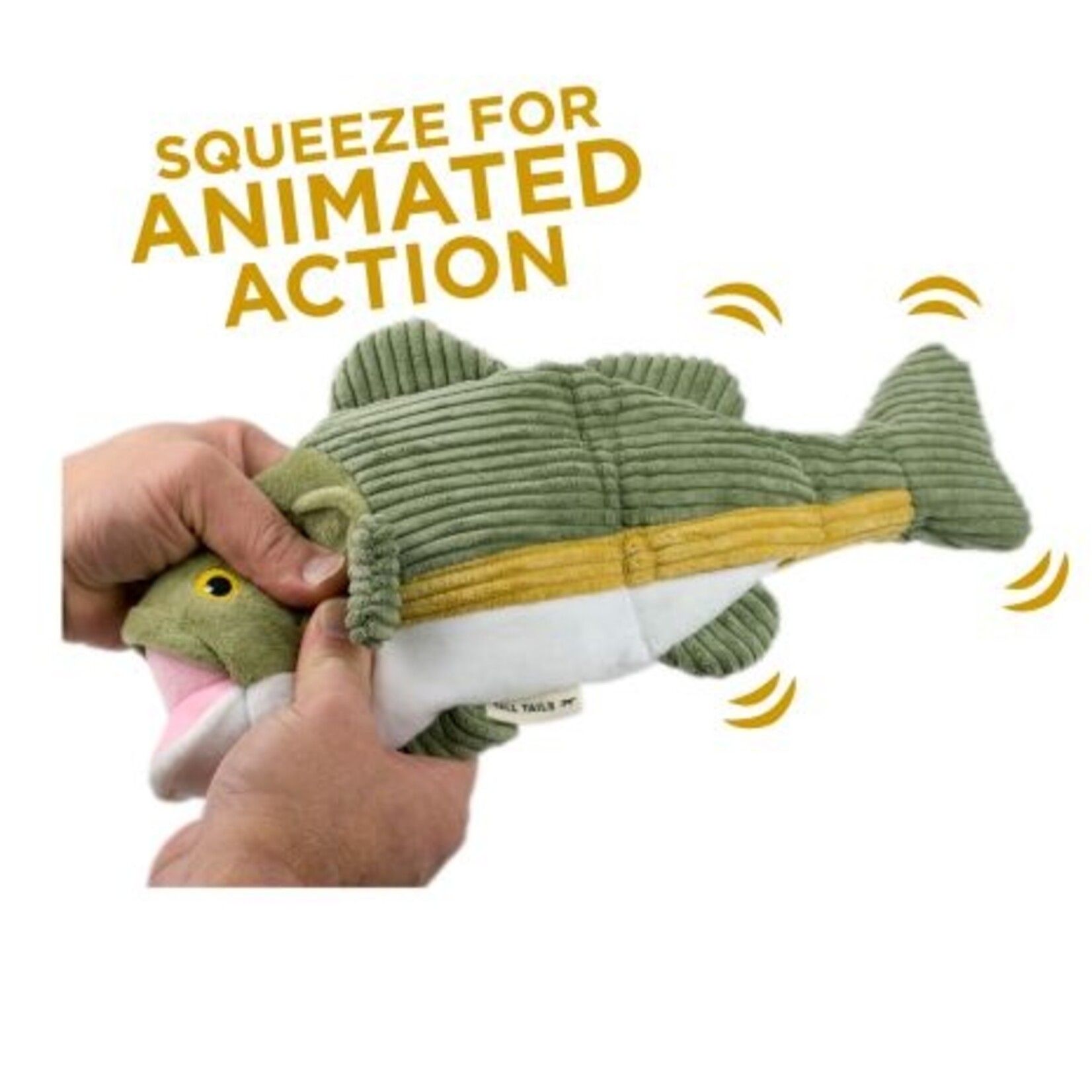 Tall Tails 14” - Bass Fish - Animated Dog Toy - Tall Tails