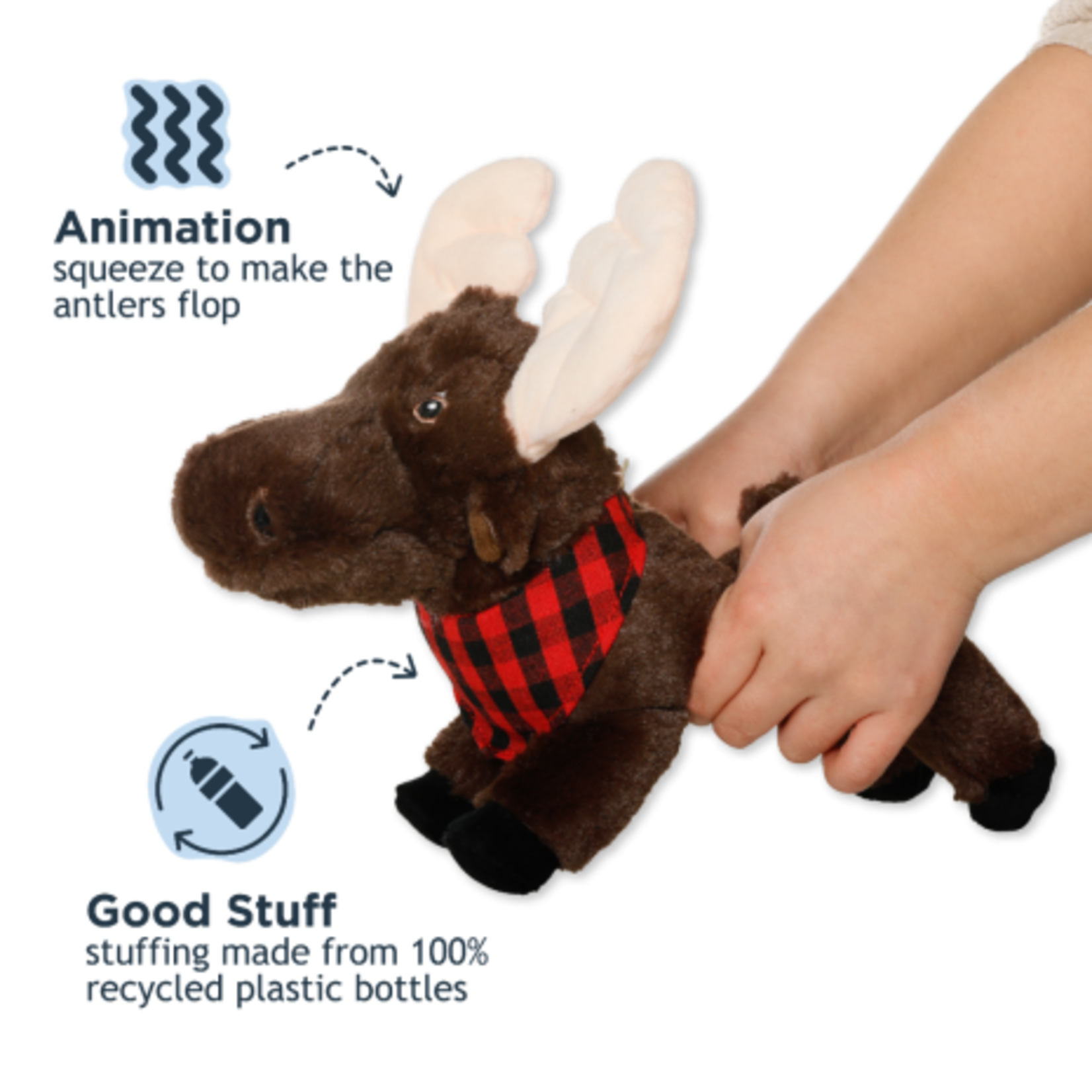Tall Tails Lg. - Moose - Animated Dog Toy - Tall Tails