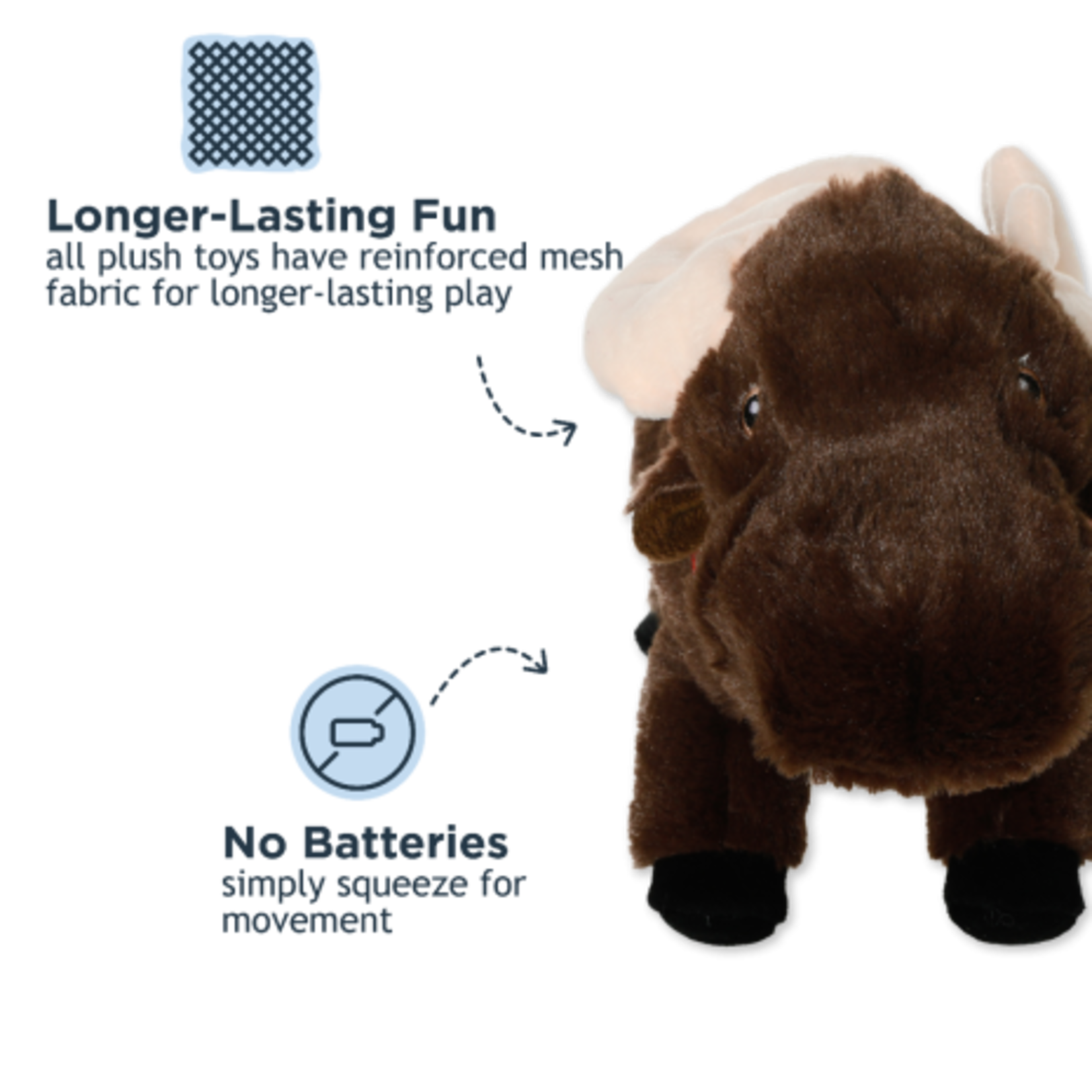 Tall Tails Lg. - Moose - Animated Dog Toy - Tall Tails