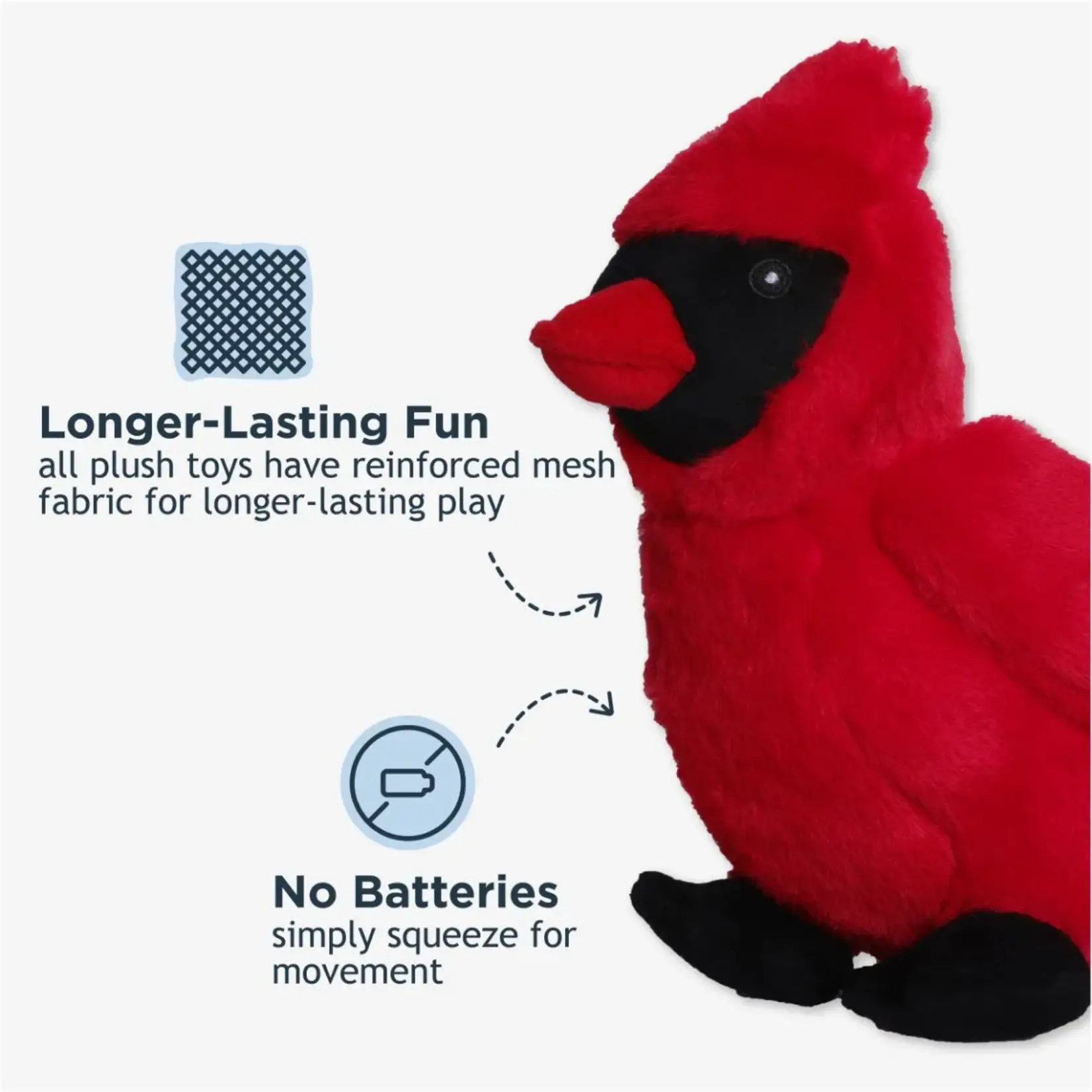 Tall Tails 11” - Cardinal - Animated Dog Toy - Tall Tails