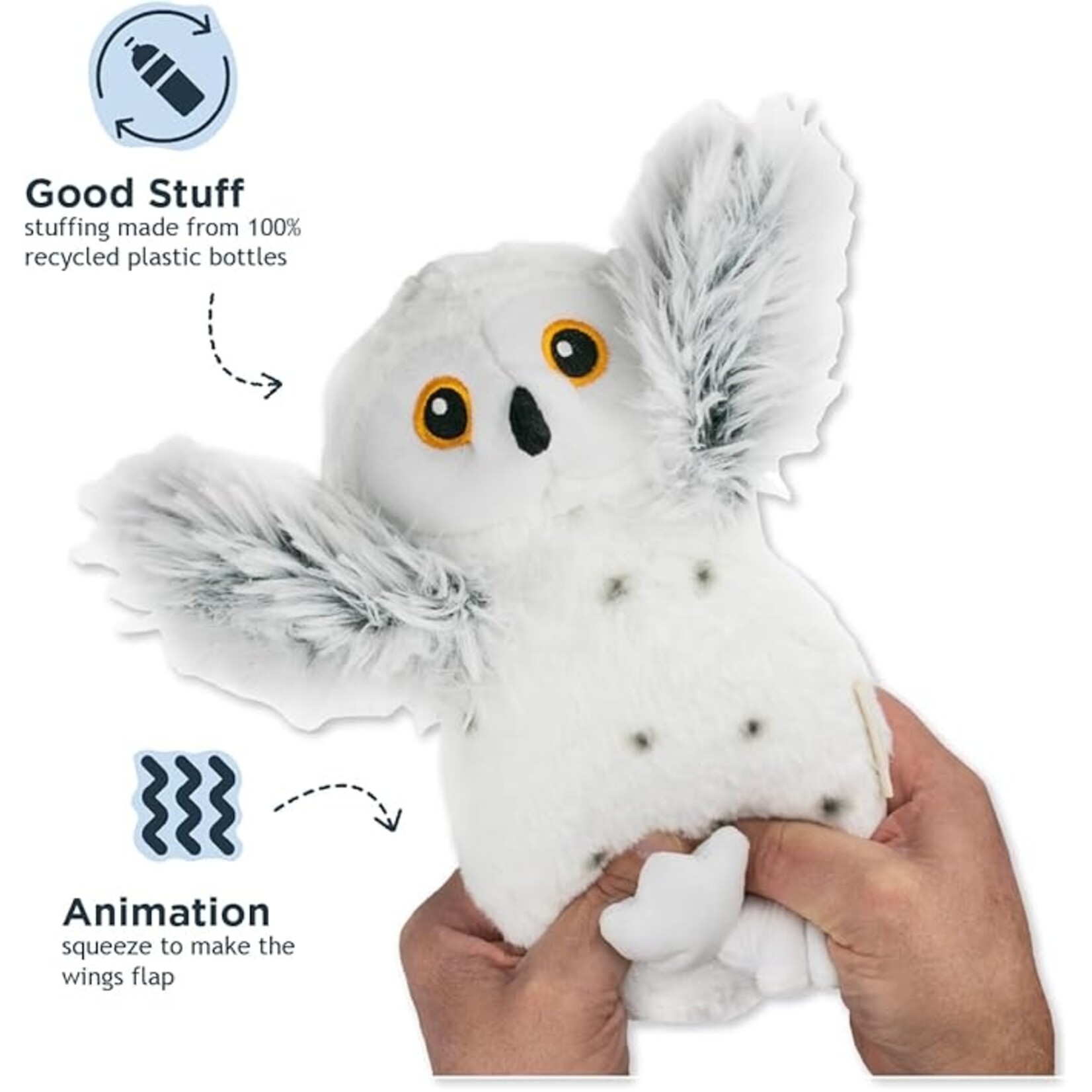 Tall Tails 9” - Snow Owl - Animated Dog Toy - Tall Tails