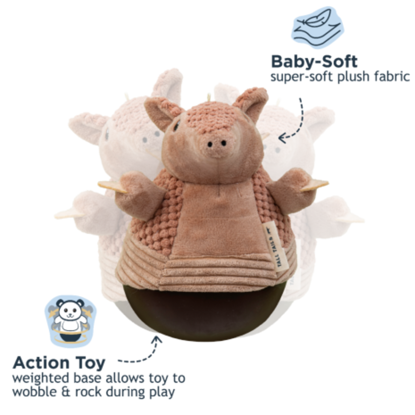 Tall Tails 8" - Armadillo - Roly Poly Dog Toy - Tall Tails