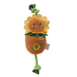 Territory Sunflower Pot - Treat & Tug (Rope & Plush) Toy - Territory