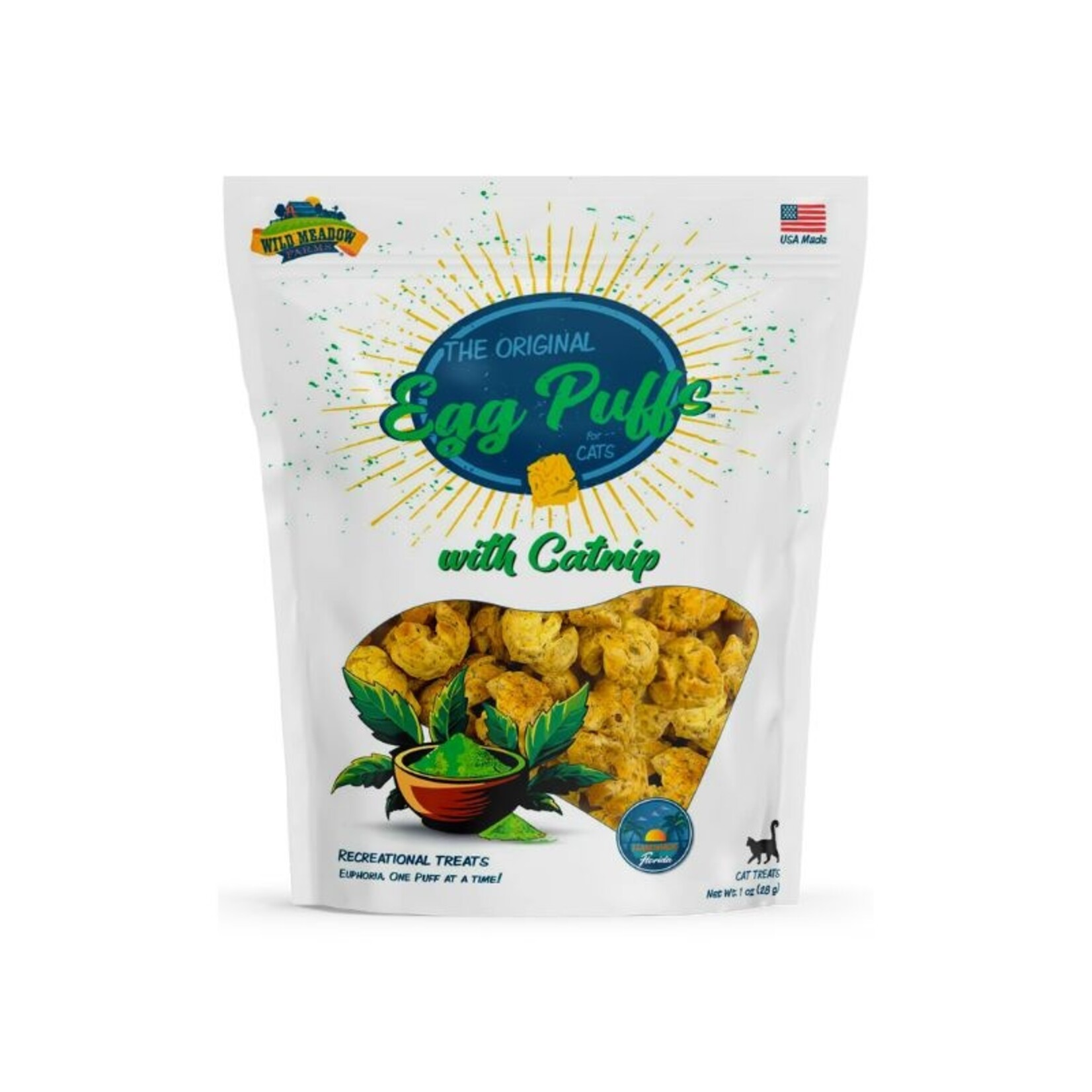 Wild Meadow Farms 1 oz. - Catnip - Egg Puffs for Cats - Wild Meadow Farms
