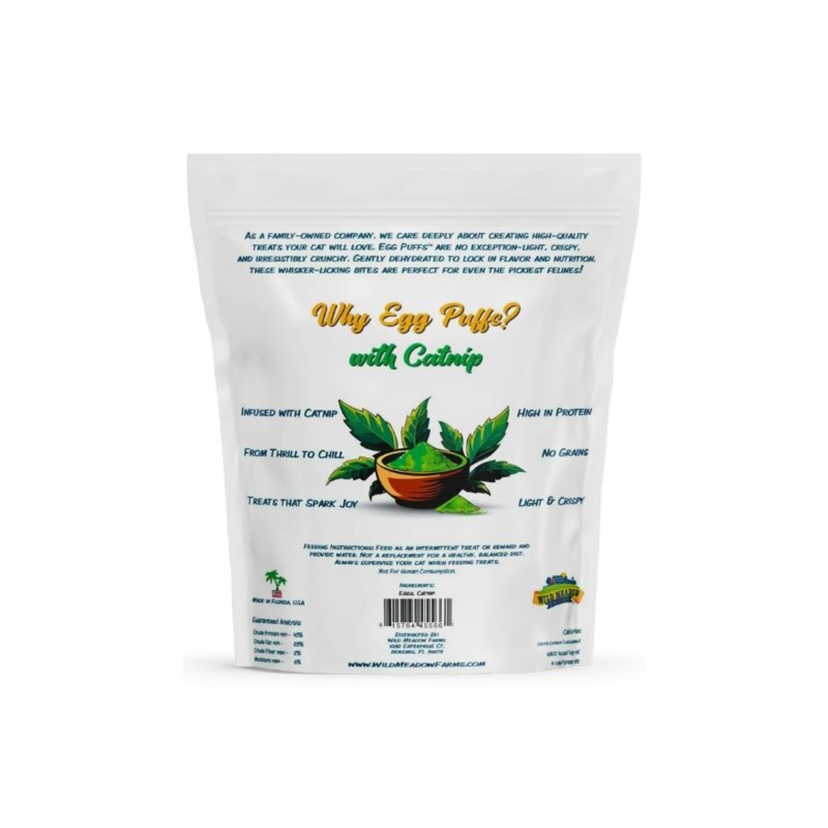 Wild Meadow Farms 1 oz. - Catnip - Egg Puffs for Cats - Wild Meadow Farms