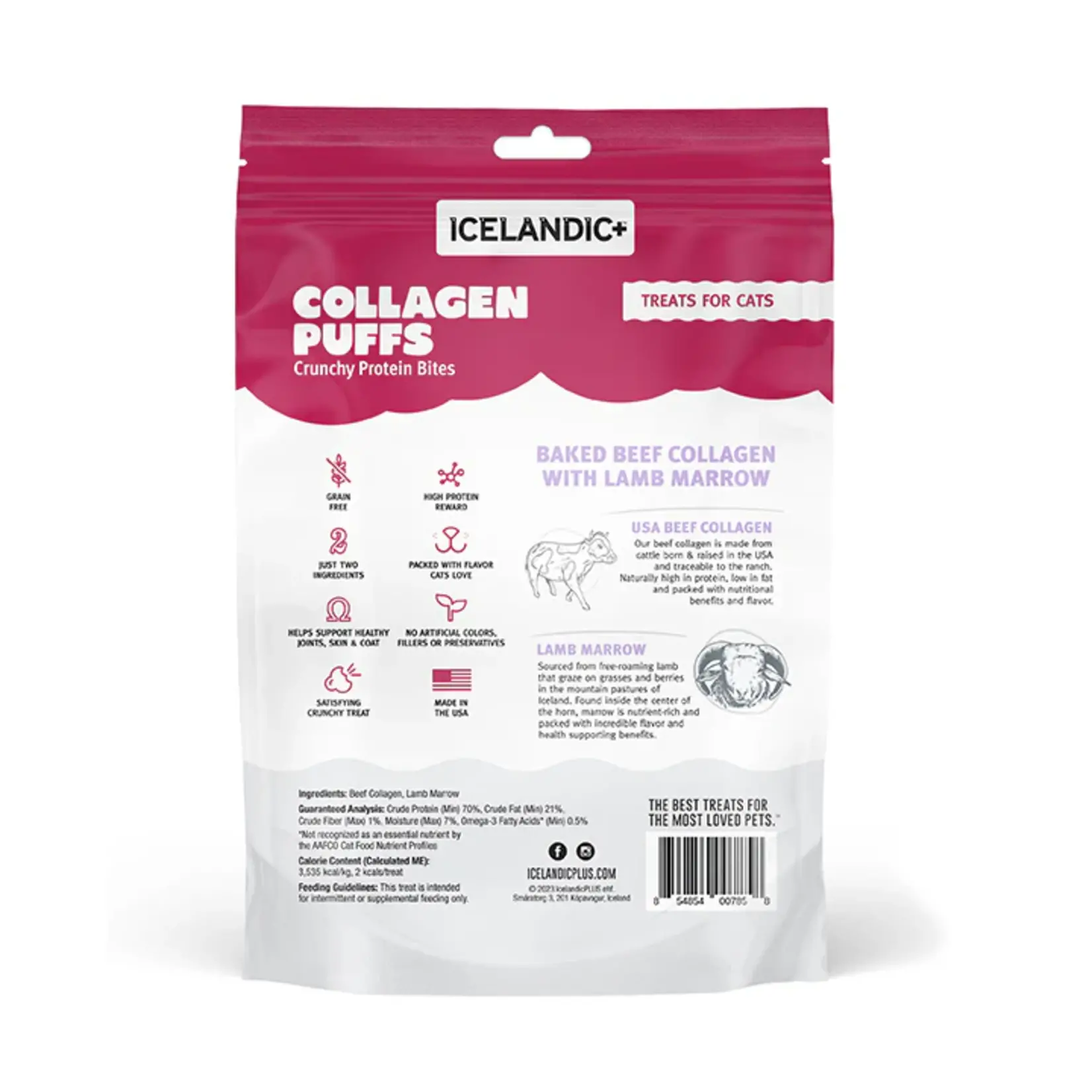 Icelandic Pure .5 oz. - With Lamb Marrow - Baked Beef Collagen Puffs - Icelandic+