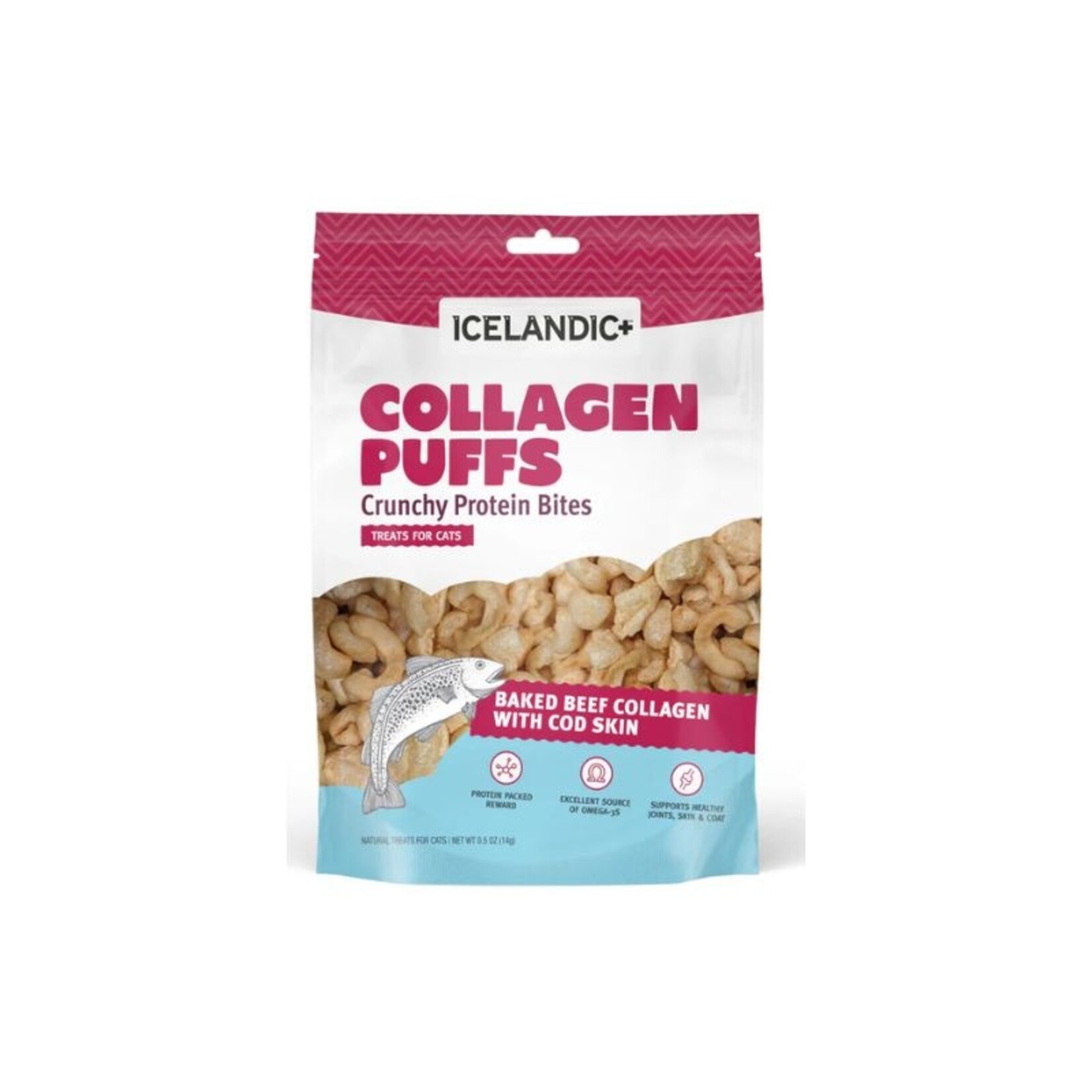 Icelandic Pure .5 oz. - With Cod Skin - Baked Beef Collagen Puffs - Icelandic+