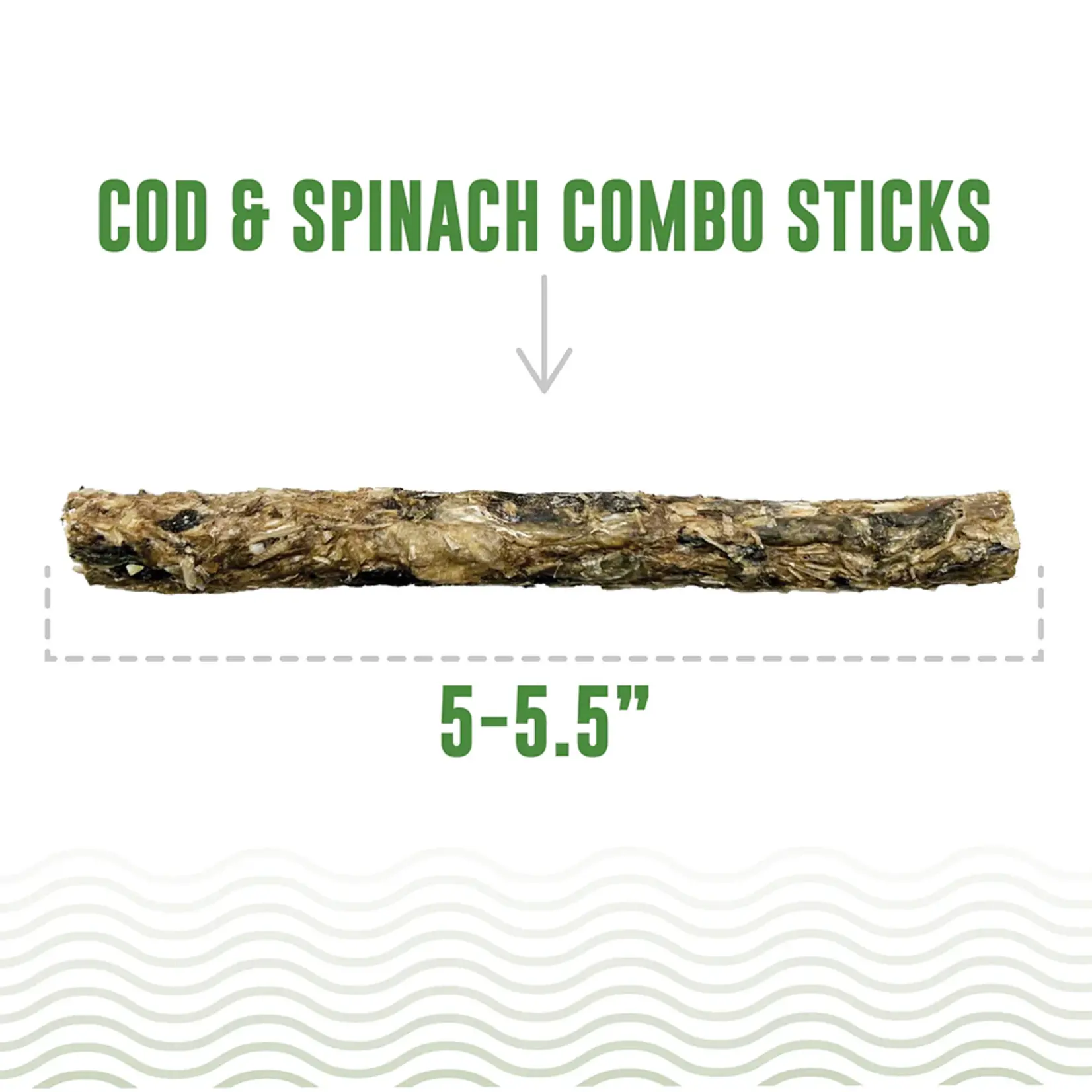 Icelandic Pure 2 oz. - Cod & Spinach - Combo Sticks - Icelandic+