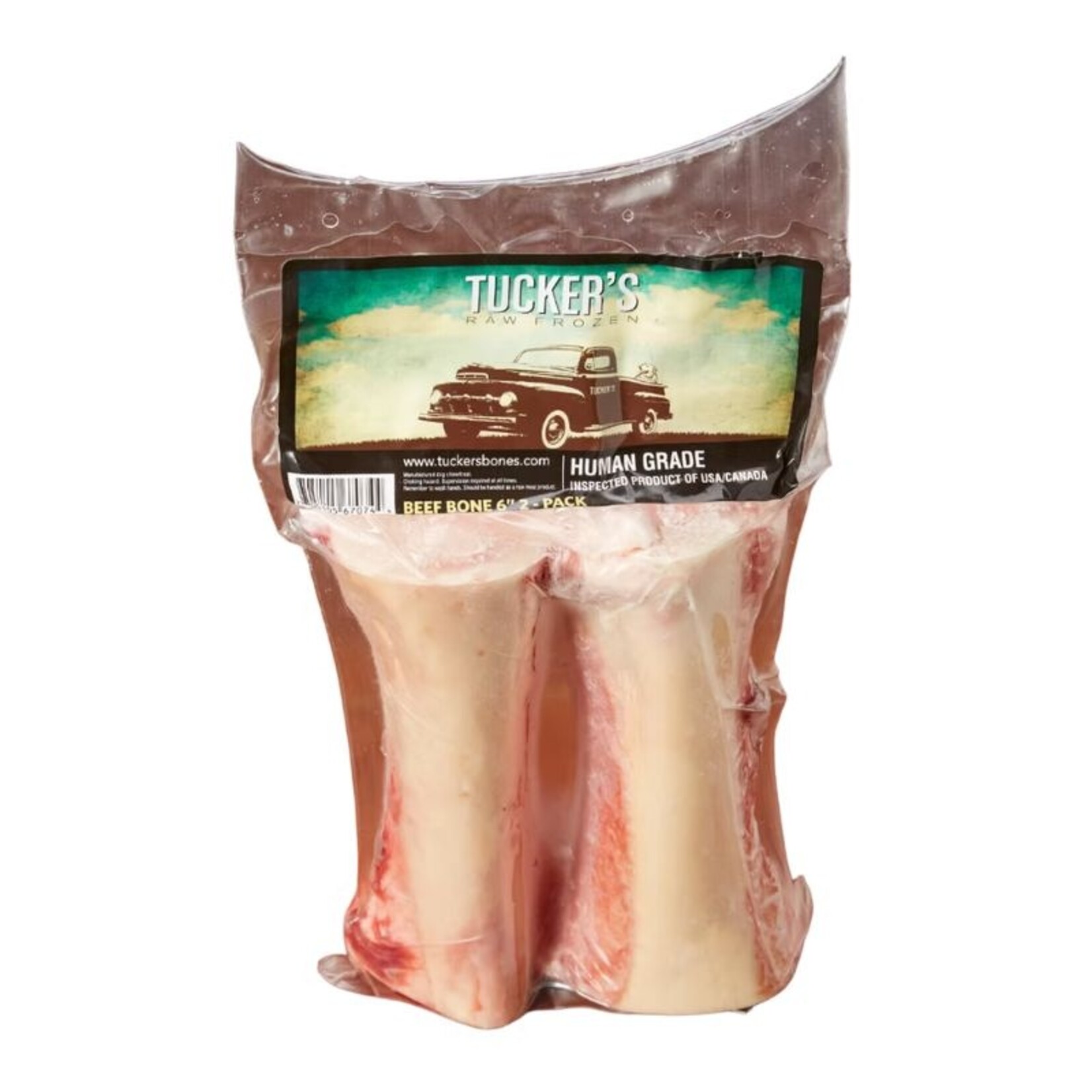 Tucker's 6" / 2 pk. - Beef Tube - Raw Frozen Bone - Tucker's