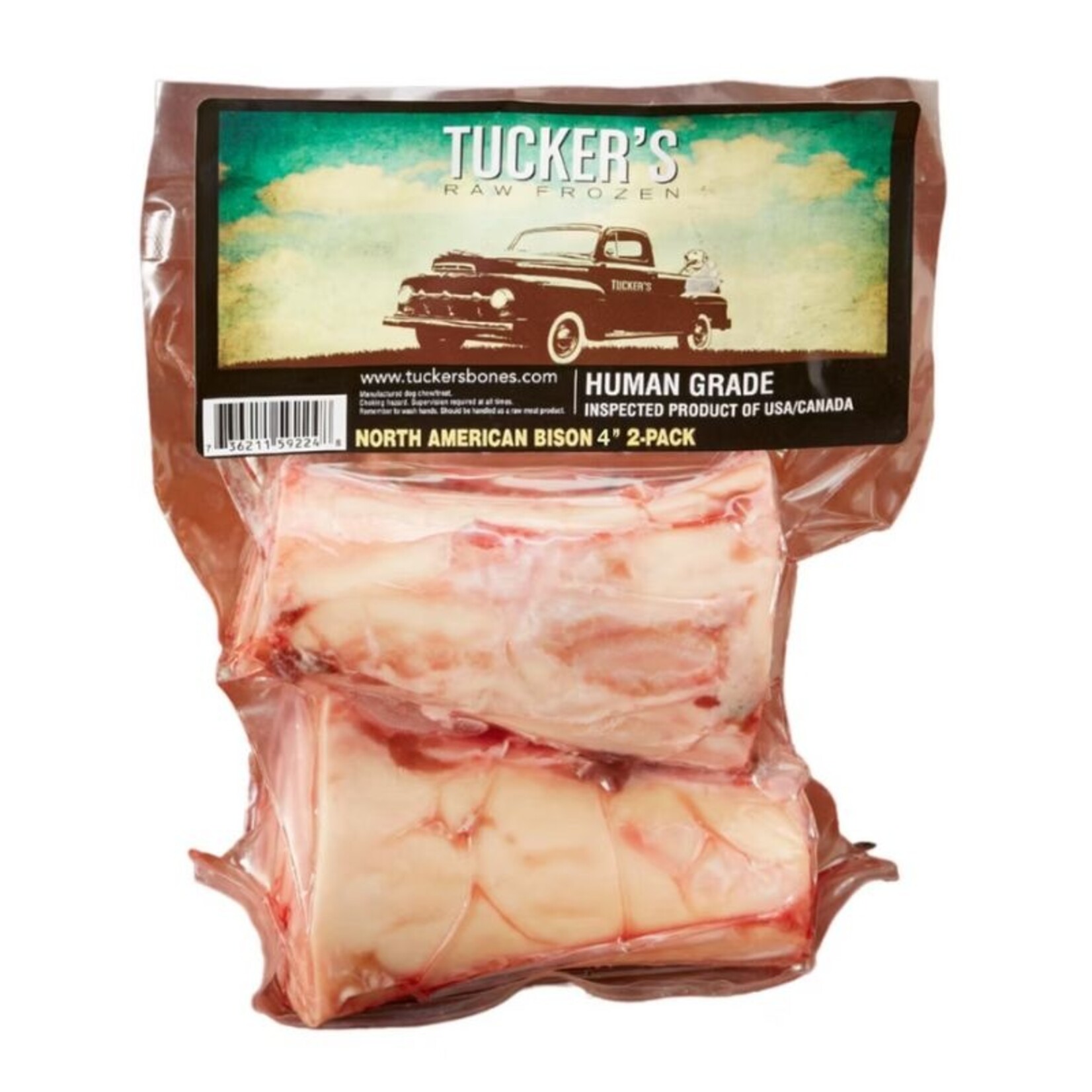 Tucker's 4" / 2 pk. - Beef Tube - Raw Frozen Bone - Tucker's