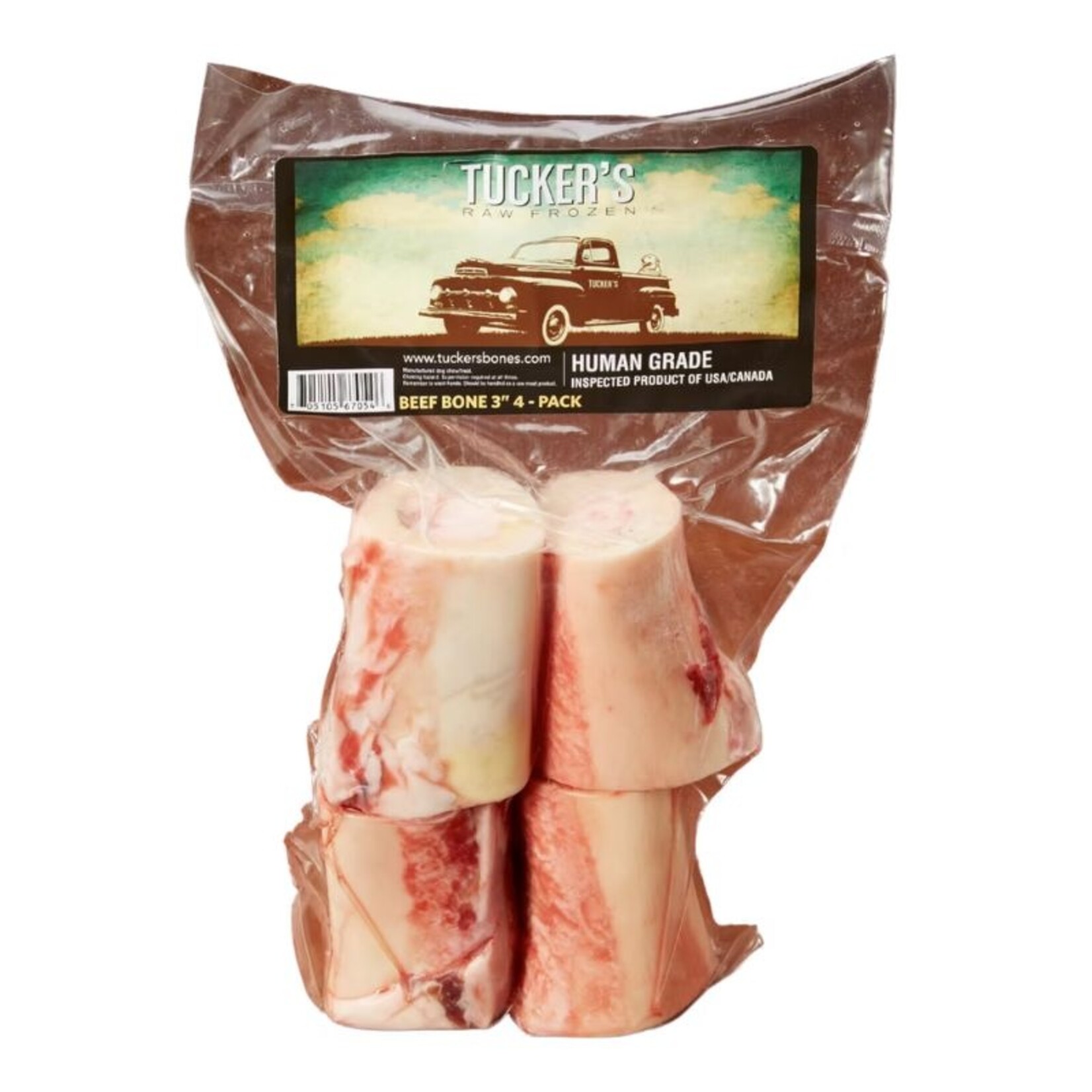 Tucker's 3" / 4 pk. - Beef Tube - Raw Frozen Bone - Tucker's
