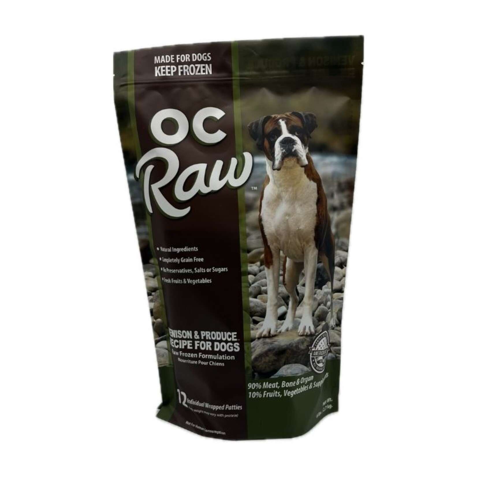 OC Raw 6# - Patties - Venison & Produce - OC Raw - dog