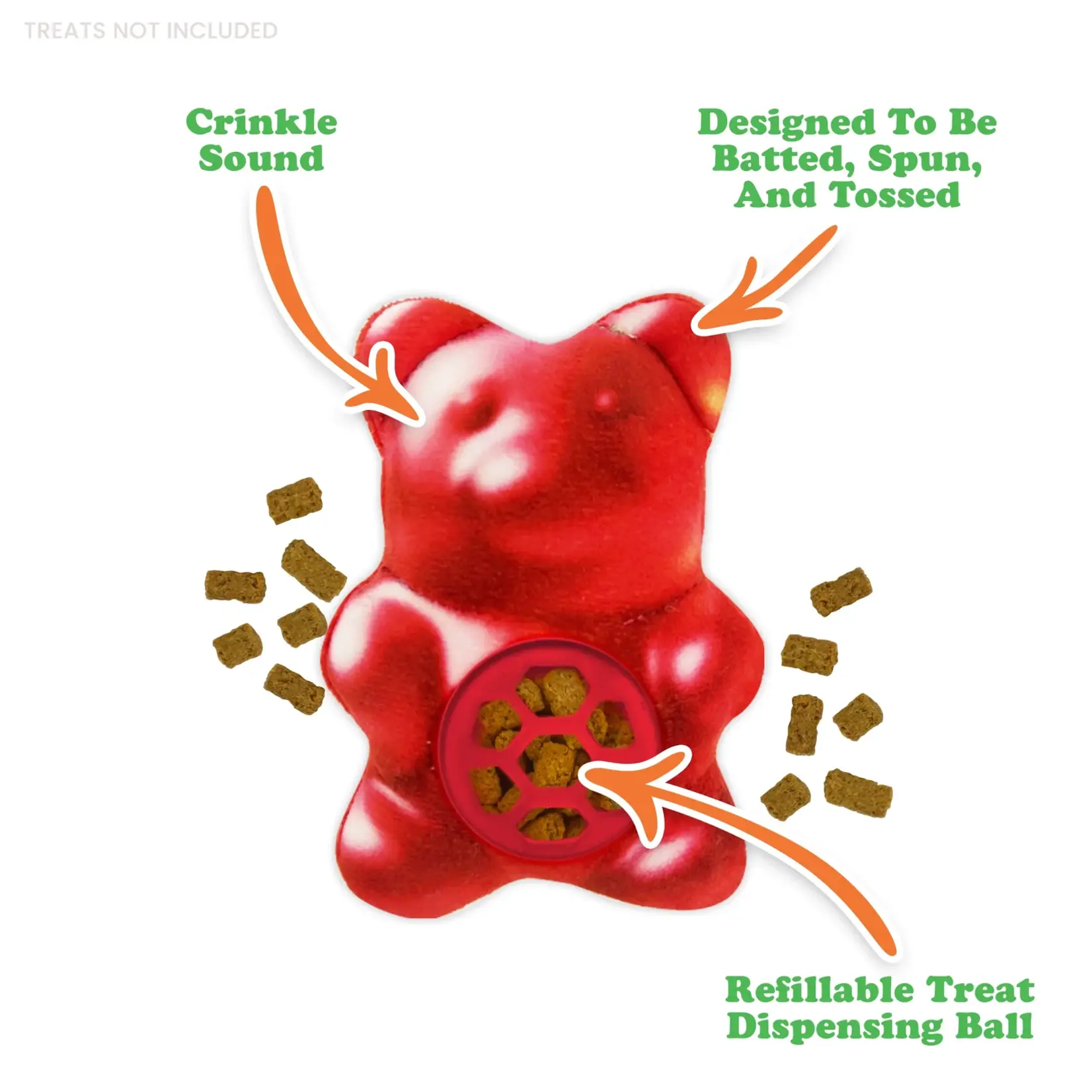 Gummy Bear - Knock n' Nibble - Refillable Treat Toy - Meowijuana