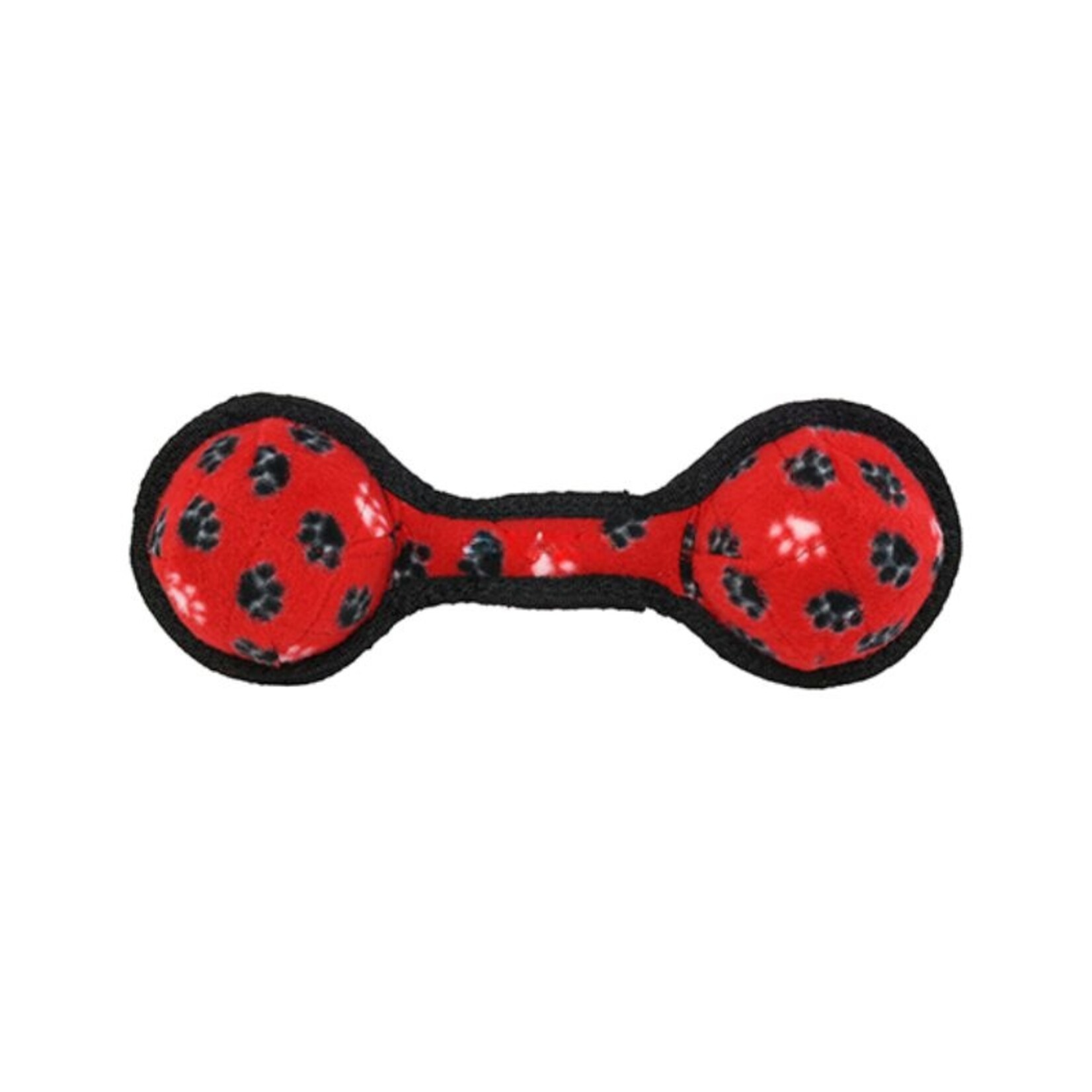 VIP Products / Tuffy Jr. 2-Ball Tug - Red Paws - Tuffy