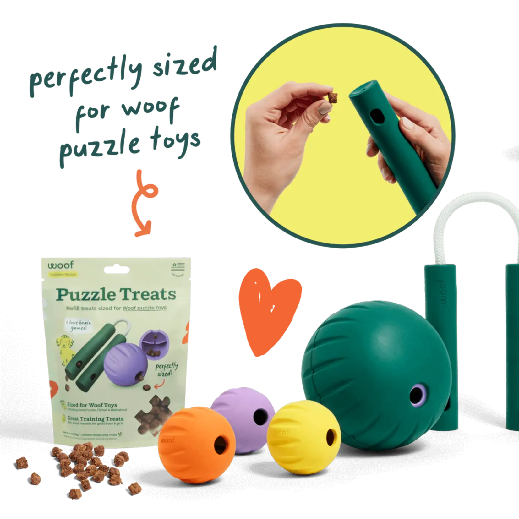 Puzzle Treats - Training Toy Refills - Woof :