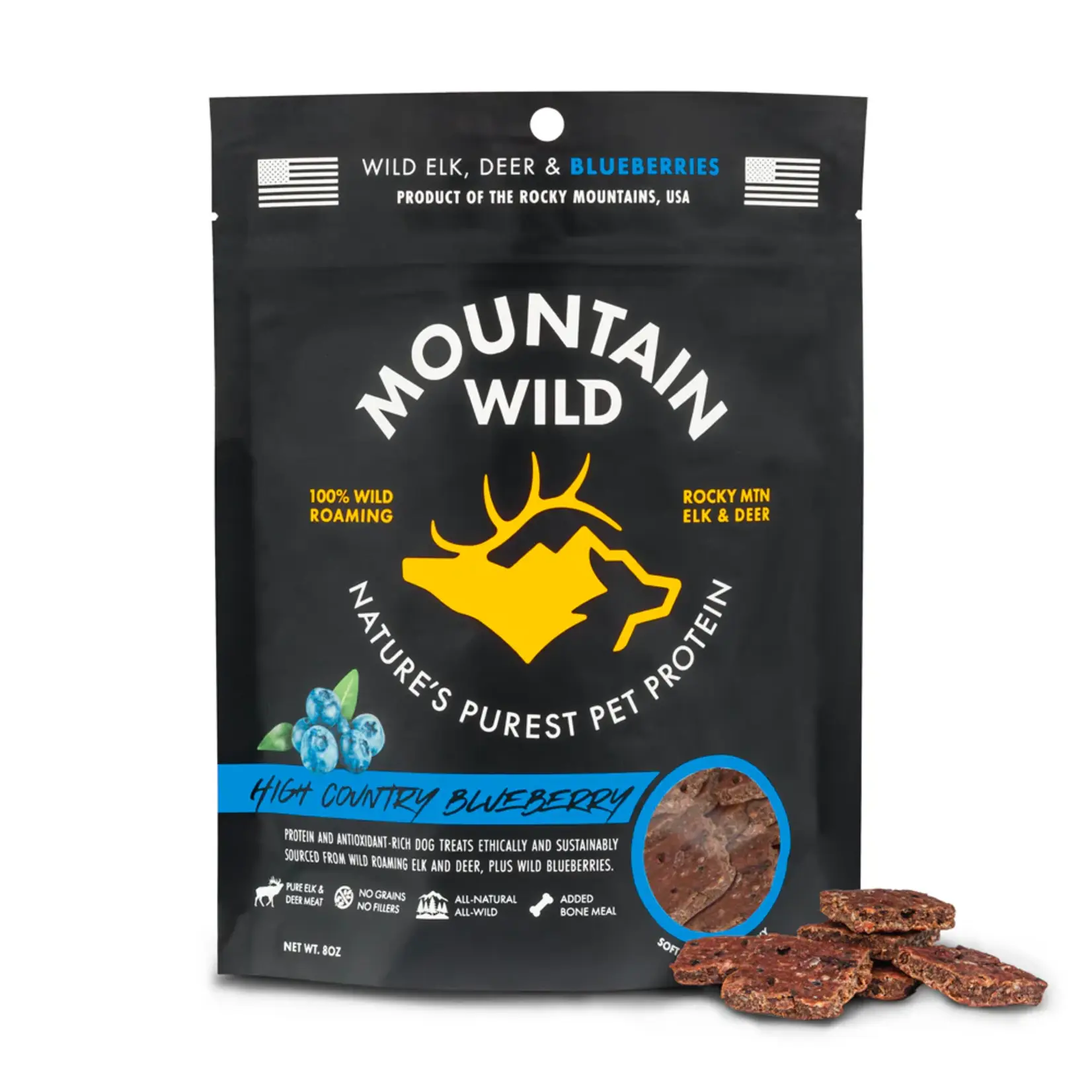 Mountain Wild Wild Elk, Deer & Blueberries Treats - Mountain Wild :