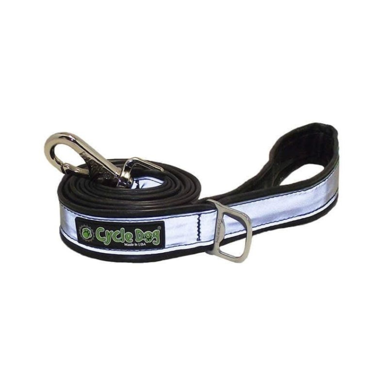 Cycle Dog 6’ - Silver - MAX Reflective - Rubber Backed Dog Leash - Cycle Dog
