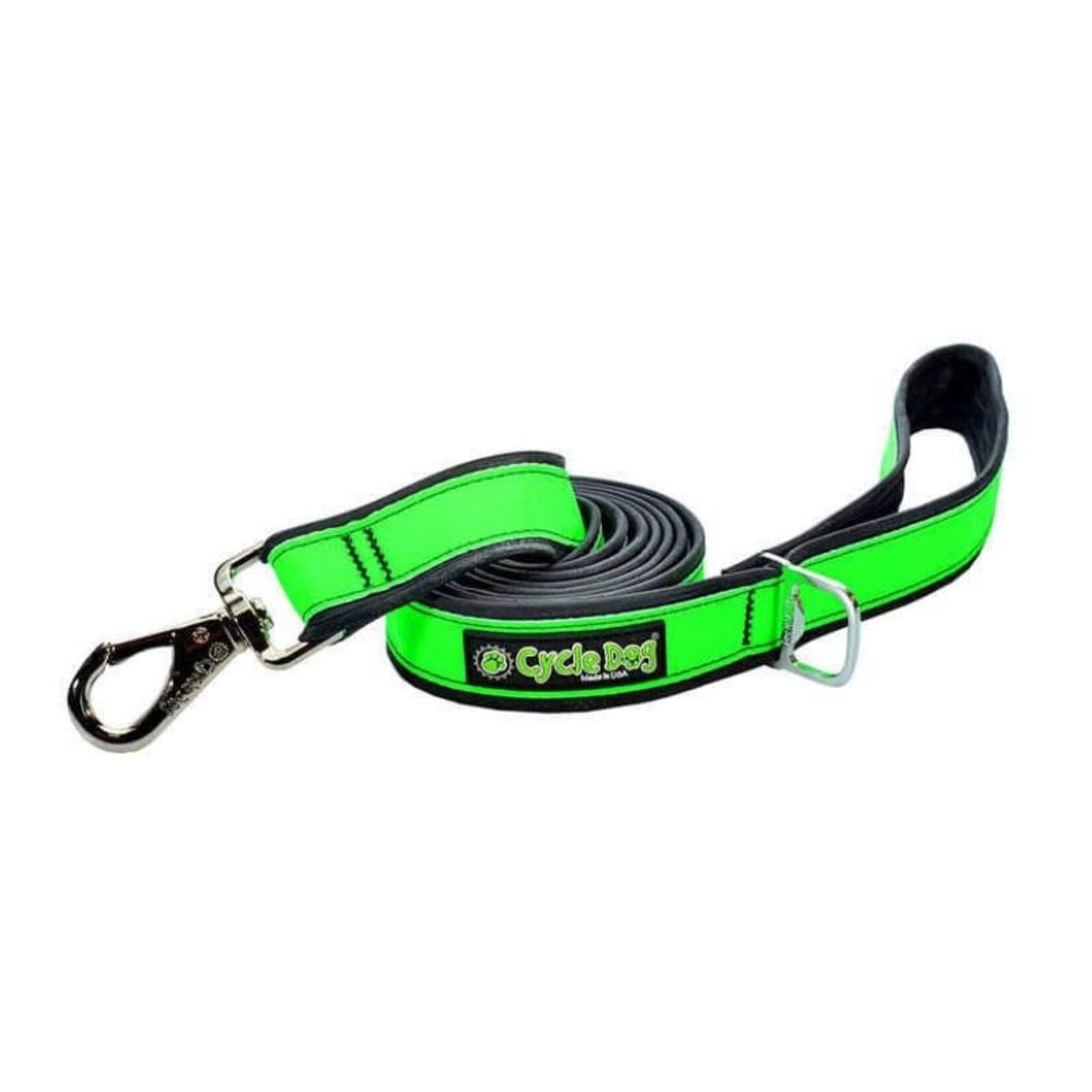 Cycle Dog 6’ - Green - MAX Reflective - Rubber Backed Dog Leash - Cycle Dog