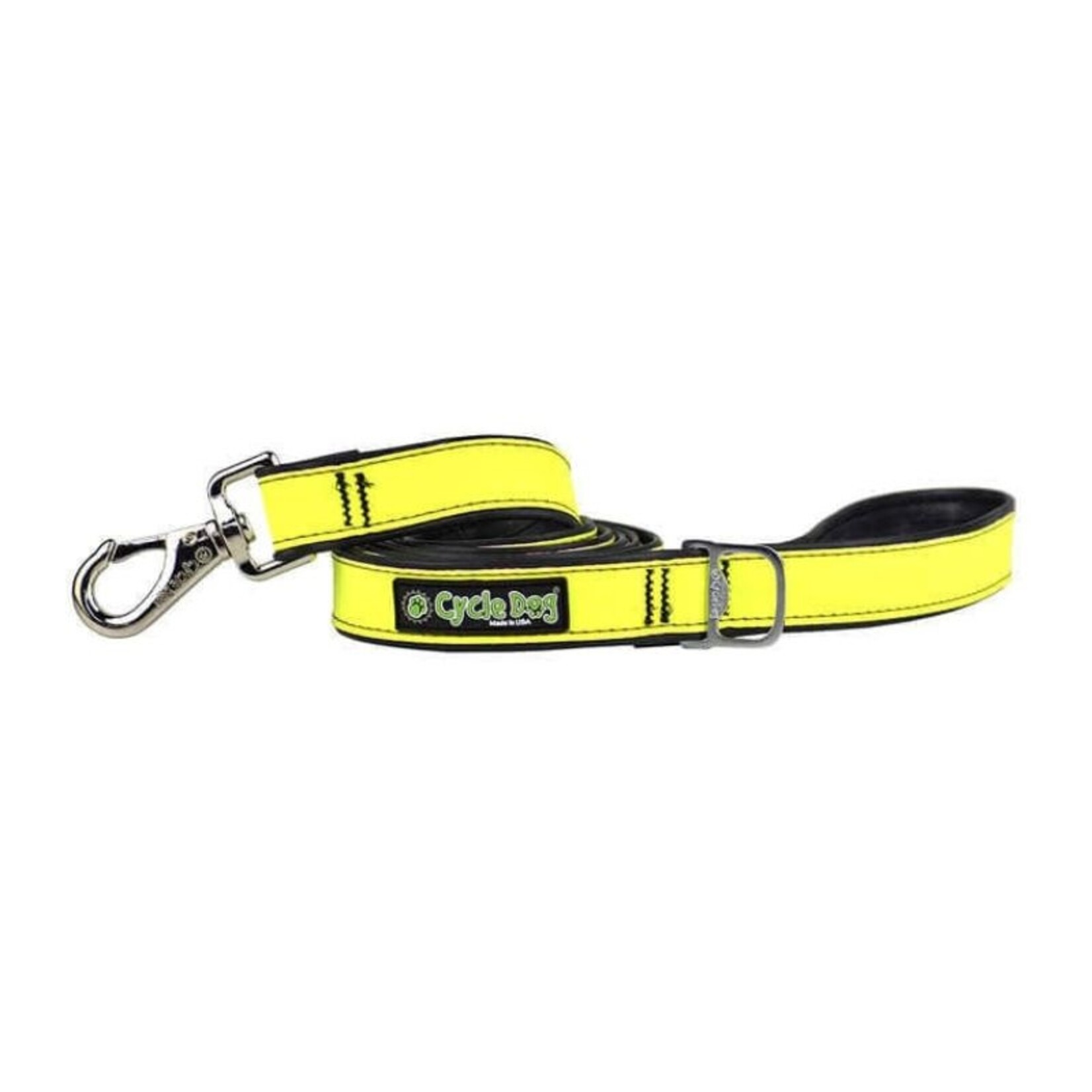 Cycle Dog 6’ - Yellow - MAX Reflective - Rubber Backed Dog Leash - Cycle Dog
