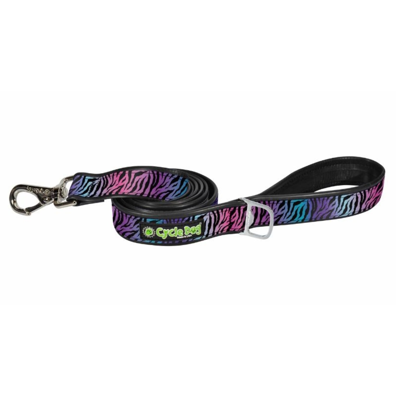 Cycle Dog 6’ - Zebra - Rubber Backed Dog Leash - Cycle Dog