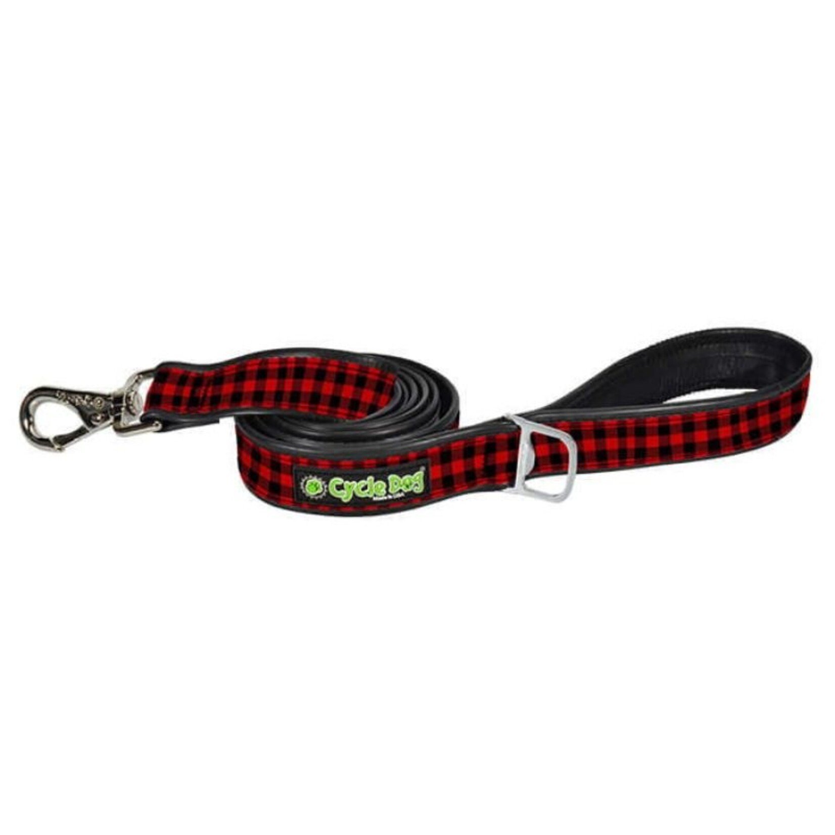 Cycle Dog 6’ - Red Plaid - Rubber Backed Dog Leash - Cycle Dog