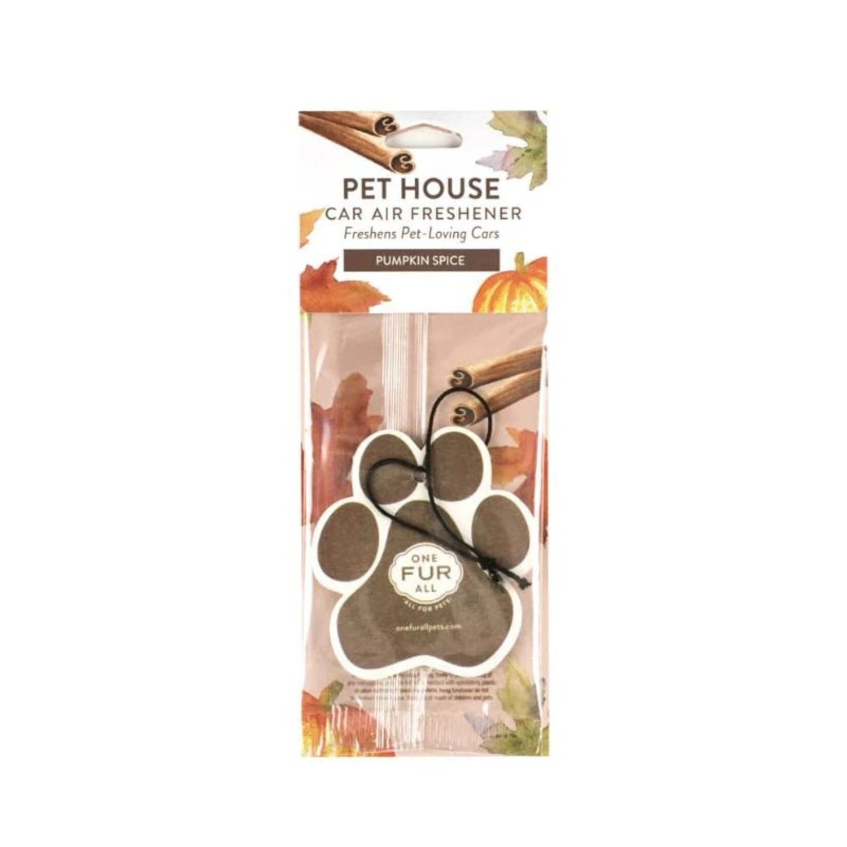 Pet House by One Fur All Car Freshener - Pet House :  Pumpkin Spice - Paw Print