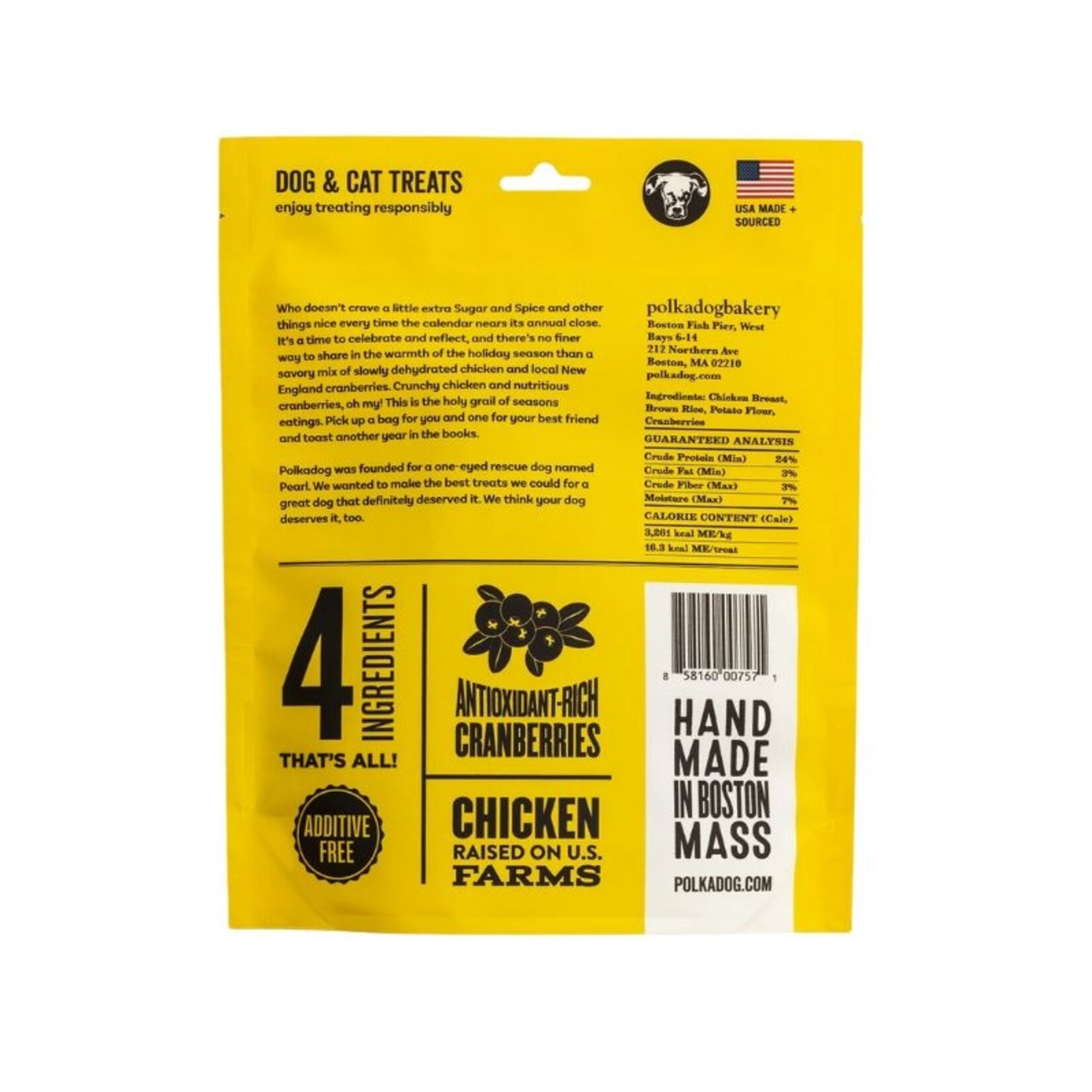 Polka Dog Bakery 5 oz. - Sugar & Spice - Chicken & Cranberry Sticks - Polka Dog Bakery