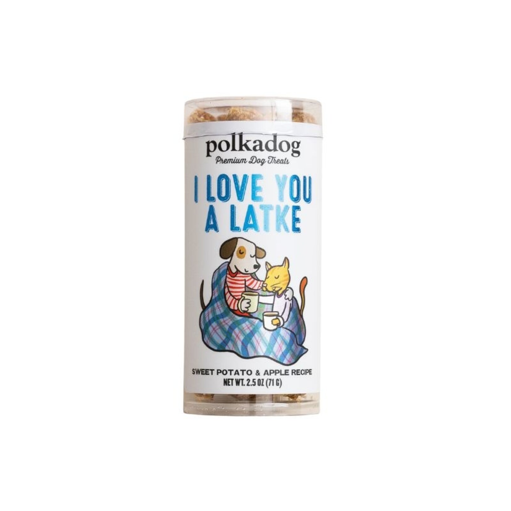 Polka Dog Bakery 2 oz. - I Love You A Latke - Sweet Potato & Apple Bits - Training Treats - Polka Dog Bakery