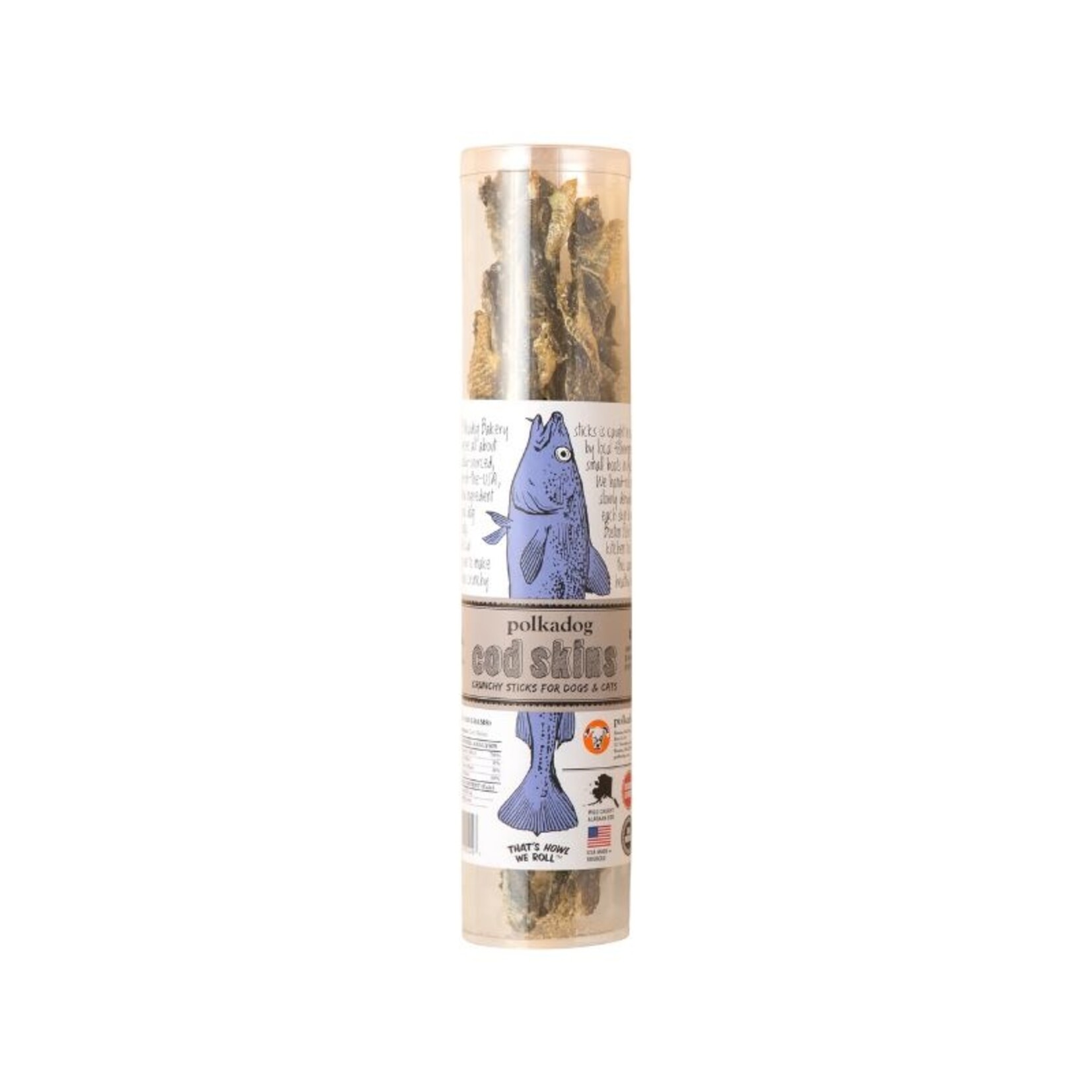 Polka Dog Bakery 4.7 oz. (tube) - Cod Fish Skins - Polka Dog Bakery