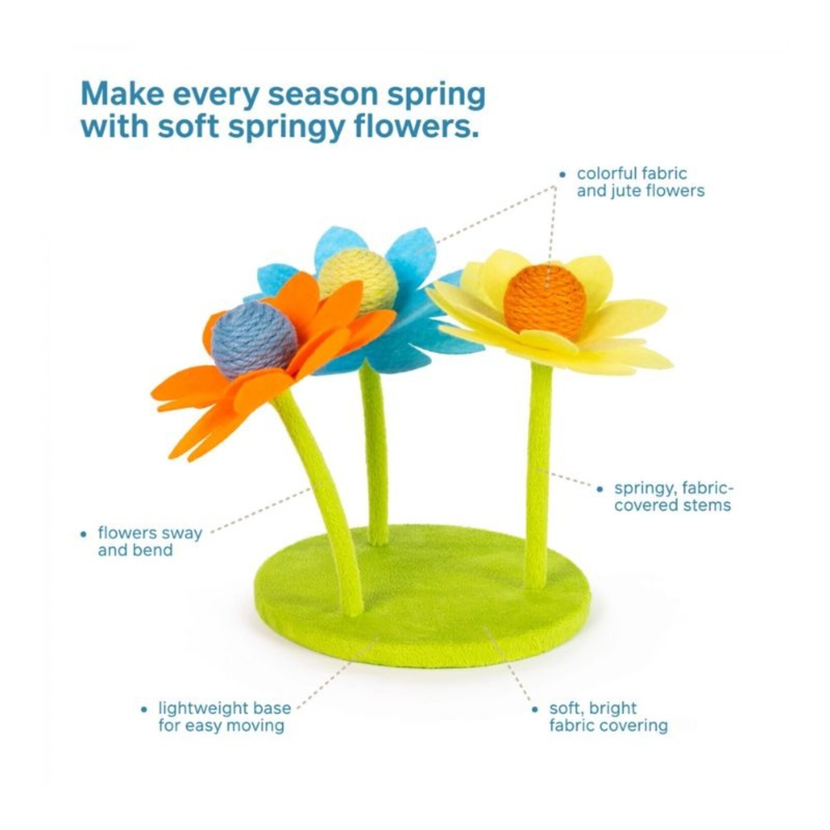 Prevue Pet Products 8" - Sway 'n Play Flower Field - Prevue Pet Products