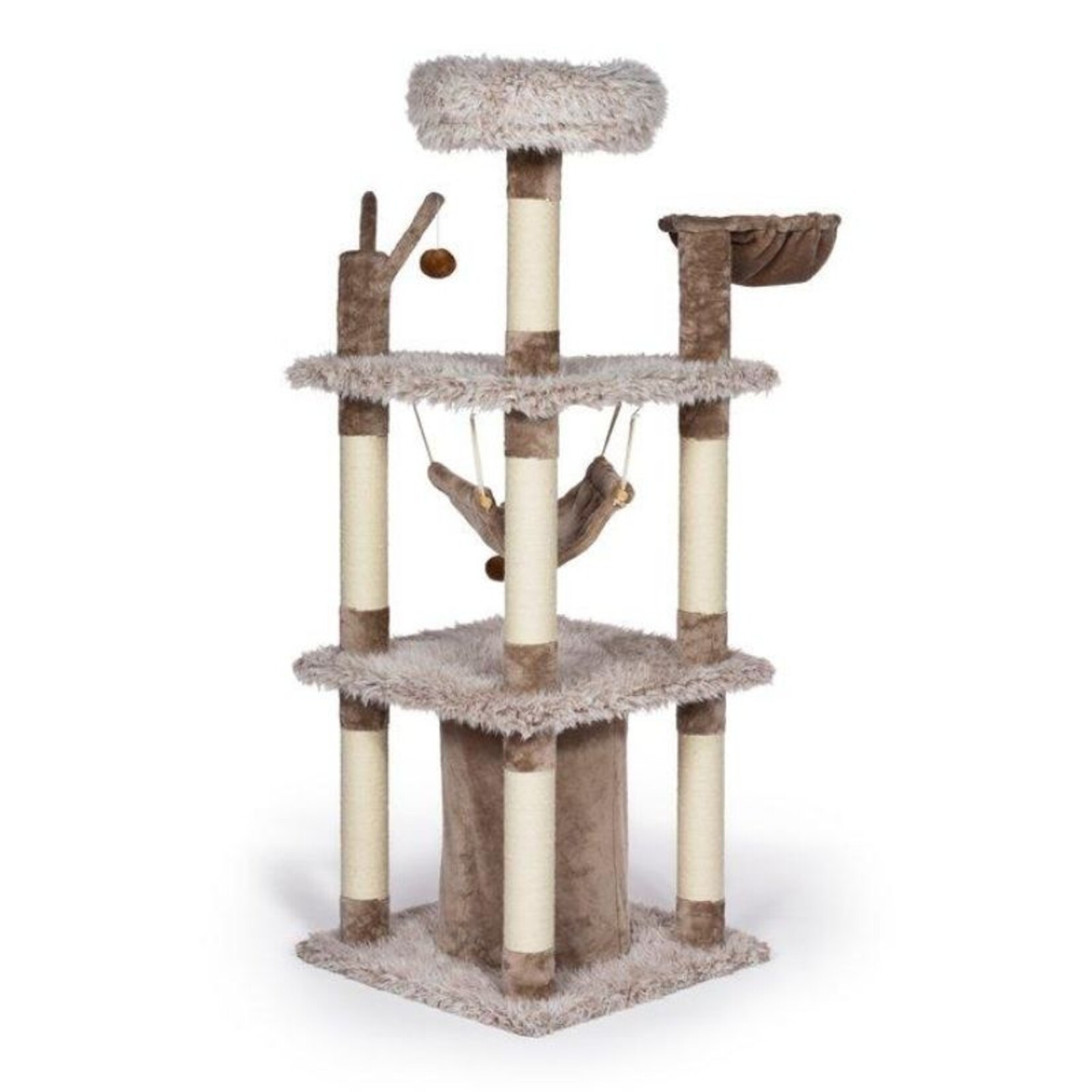 Prevue Pet Products 5' - Siberian Mountain Cat Tower Habitat (Tan) - Prevue Pet Products