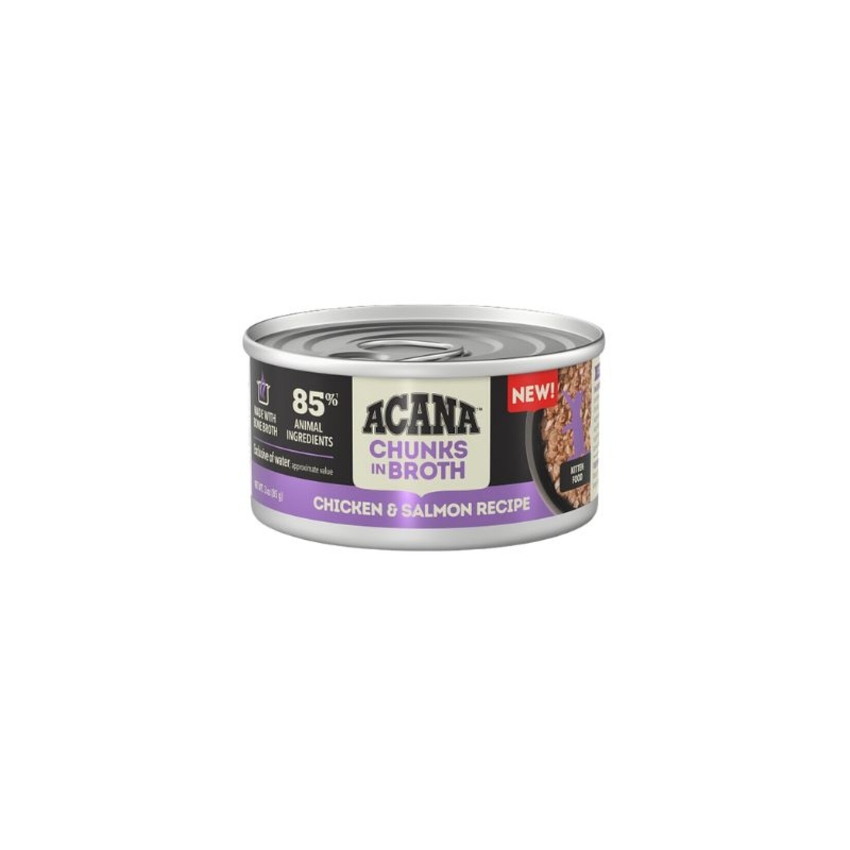 Acana 3 oz. - Kitten - Chicken & Salmon - Chunks in Broth - Acana - cat
