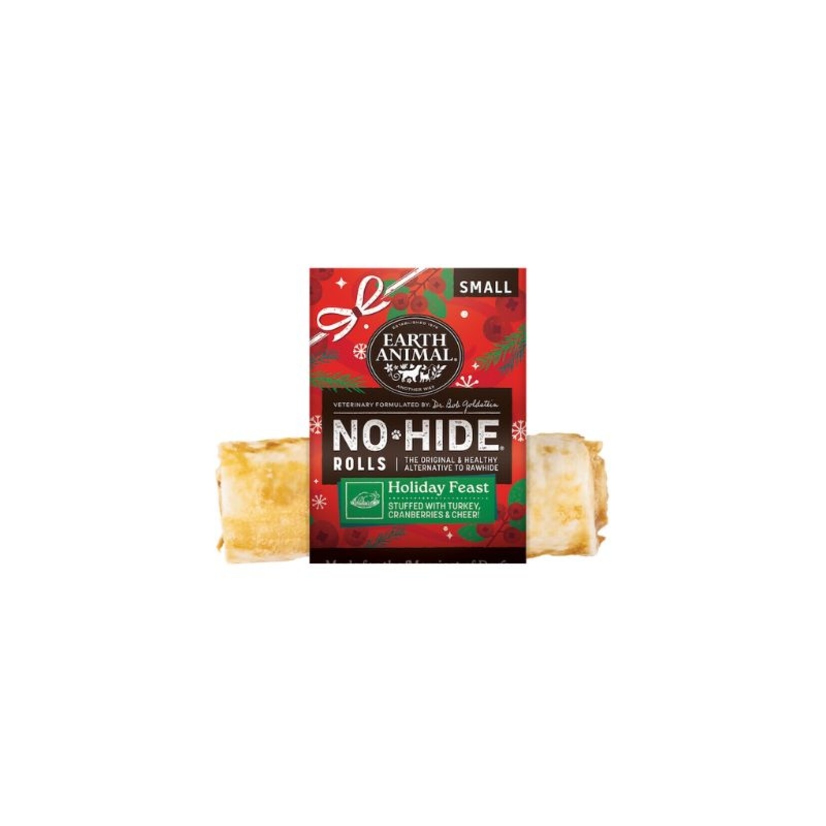 Earth Animal Holiday Feast - No-Hide Chew Roll / Stix / Strip - Earth Animal