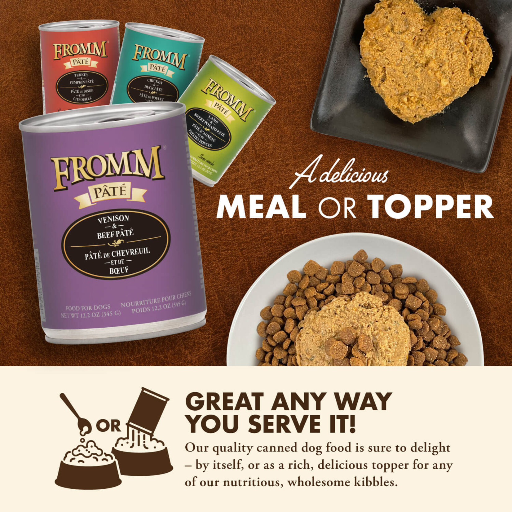 12.2 oz. - Venison & Beef - Fromm Pate - dog