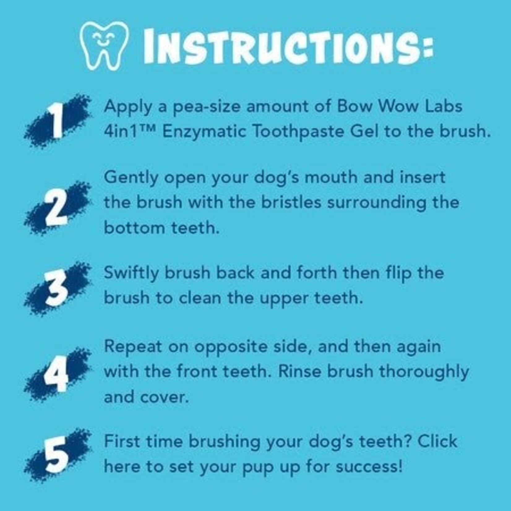 Bow Wow Labs 4-in-1 Toothbrush - Bow Wow Labs :  for Large Dog