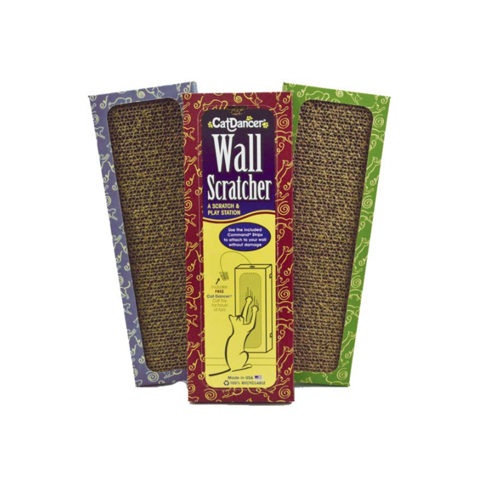 Wall Scratcher - Includes Command Strips & Toy - Cat Dancer Products Inc.