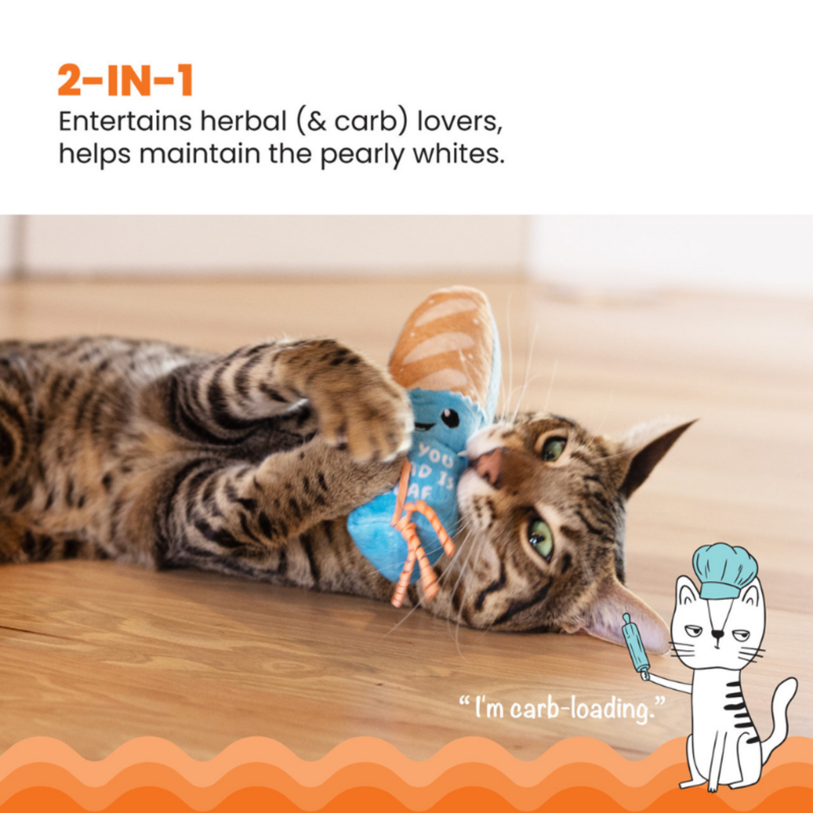 Catstages / Outward Hound Knead Loaf - Catnip Kicker Toy - Catstages