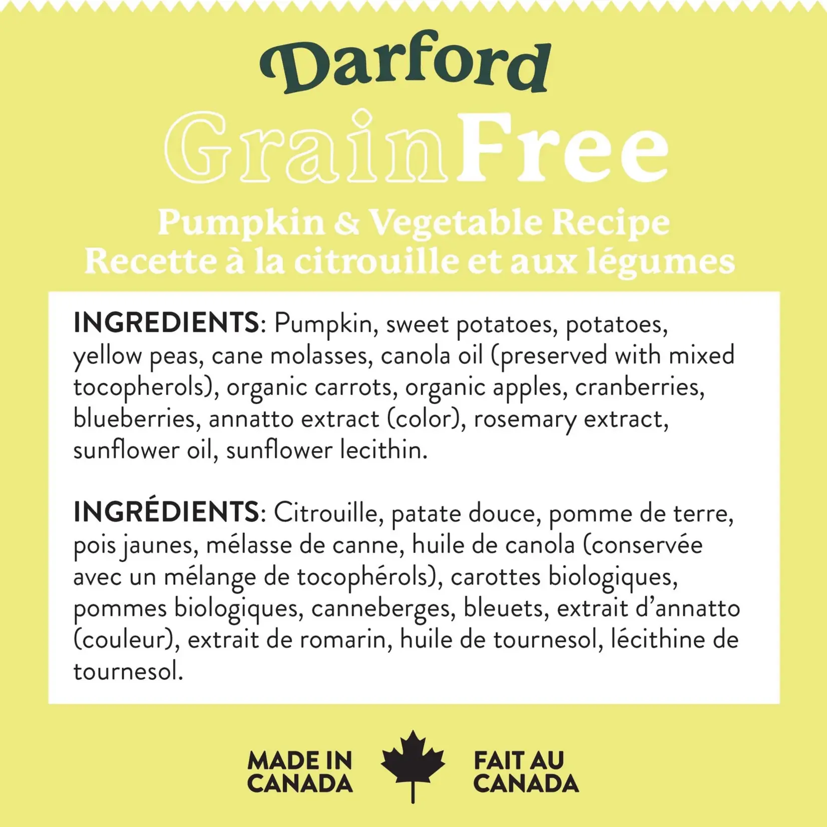 Darford 1# - Pumpkin Recipe - Grain-Free Dog Treats - Darford