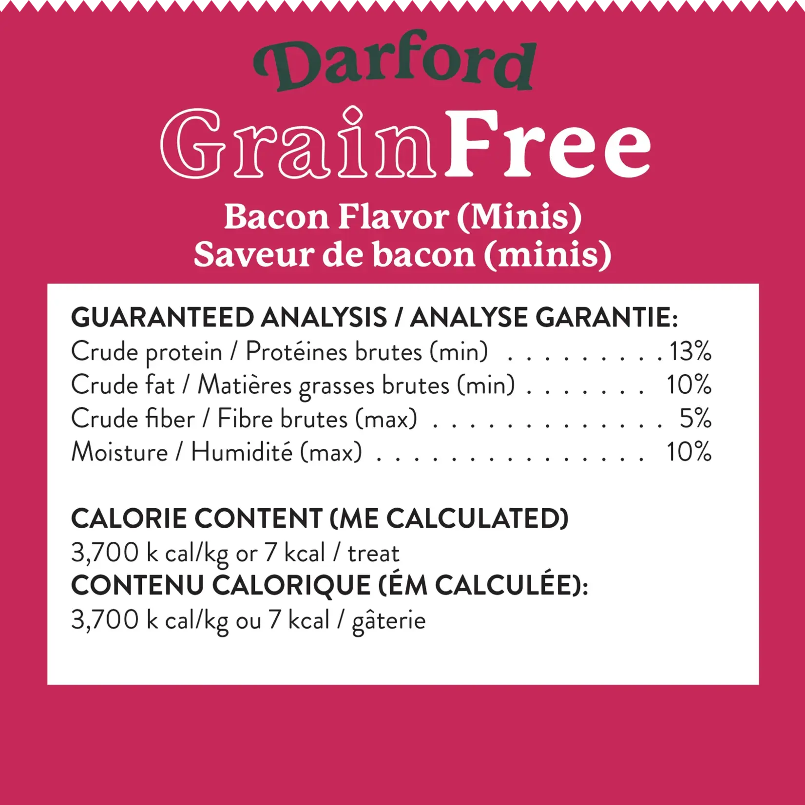 Darford 1# - Bacon Recipe - Mini Grain-Free Dog Treats - Darford