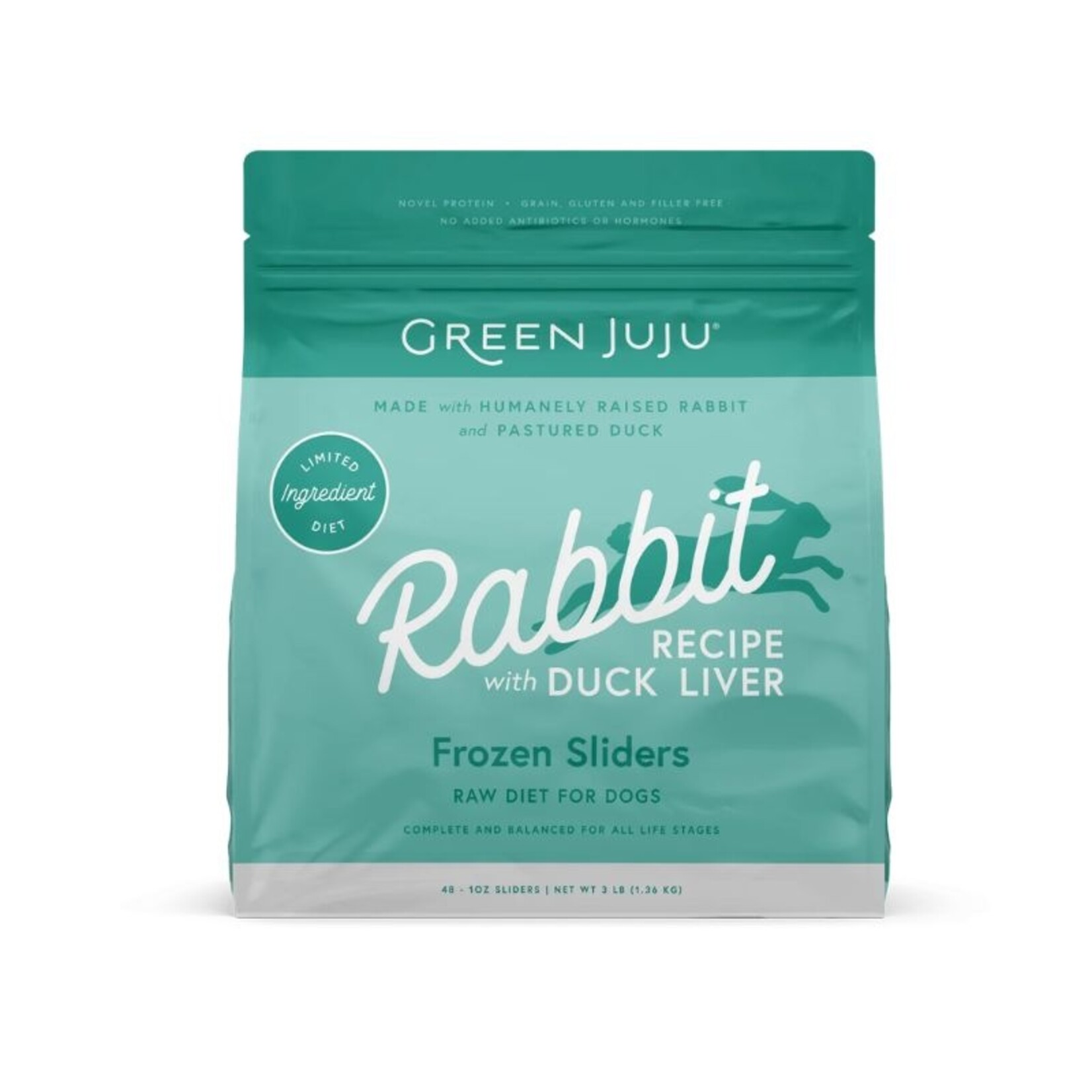 Green JuJu Rabbit - Raw Frozen - Green JuJu - Dog :