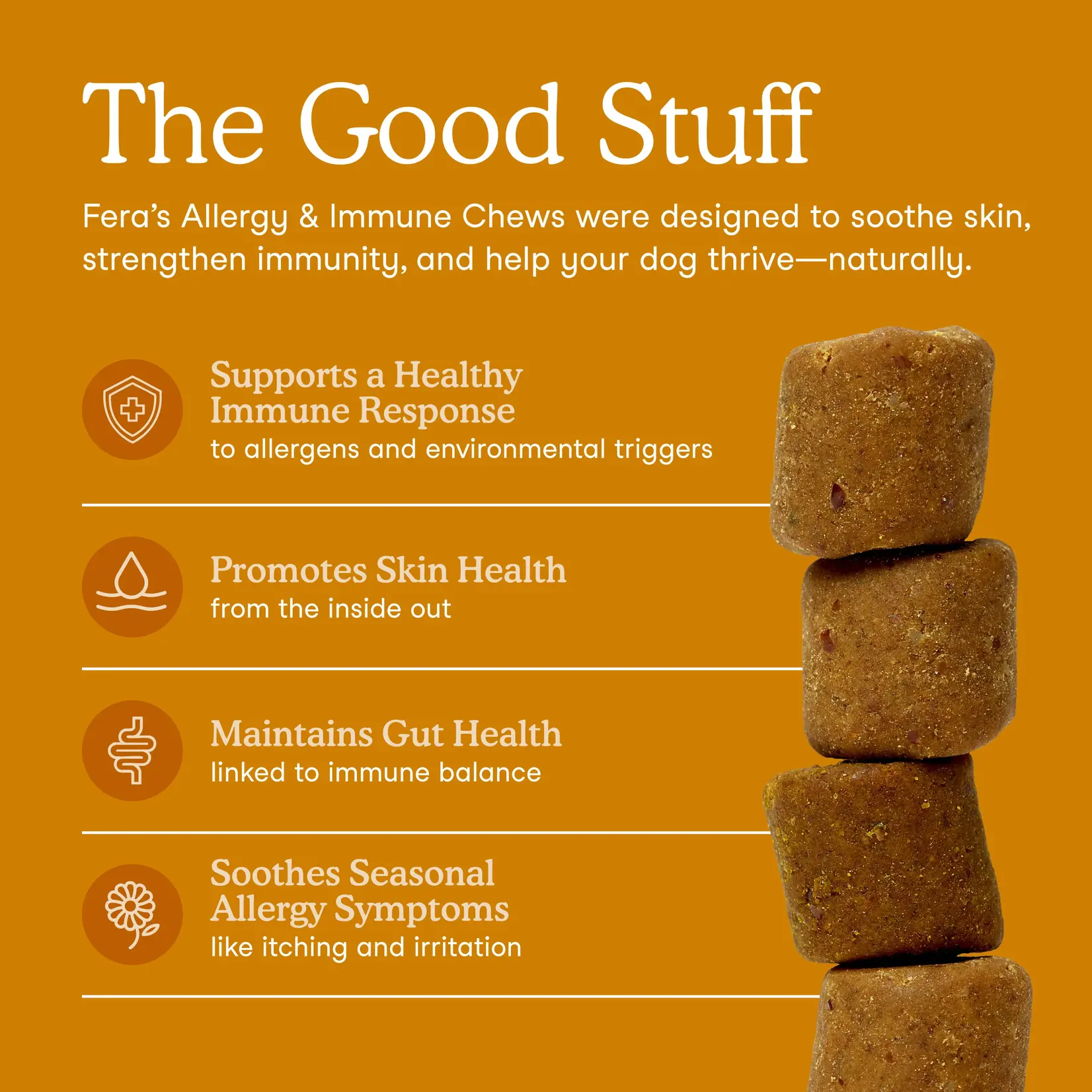 Fera Pets 90 Soft Chews - Allergy & Immune Supplement - Fera