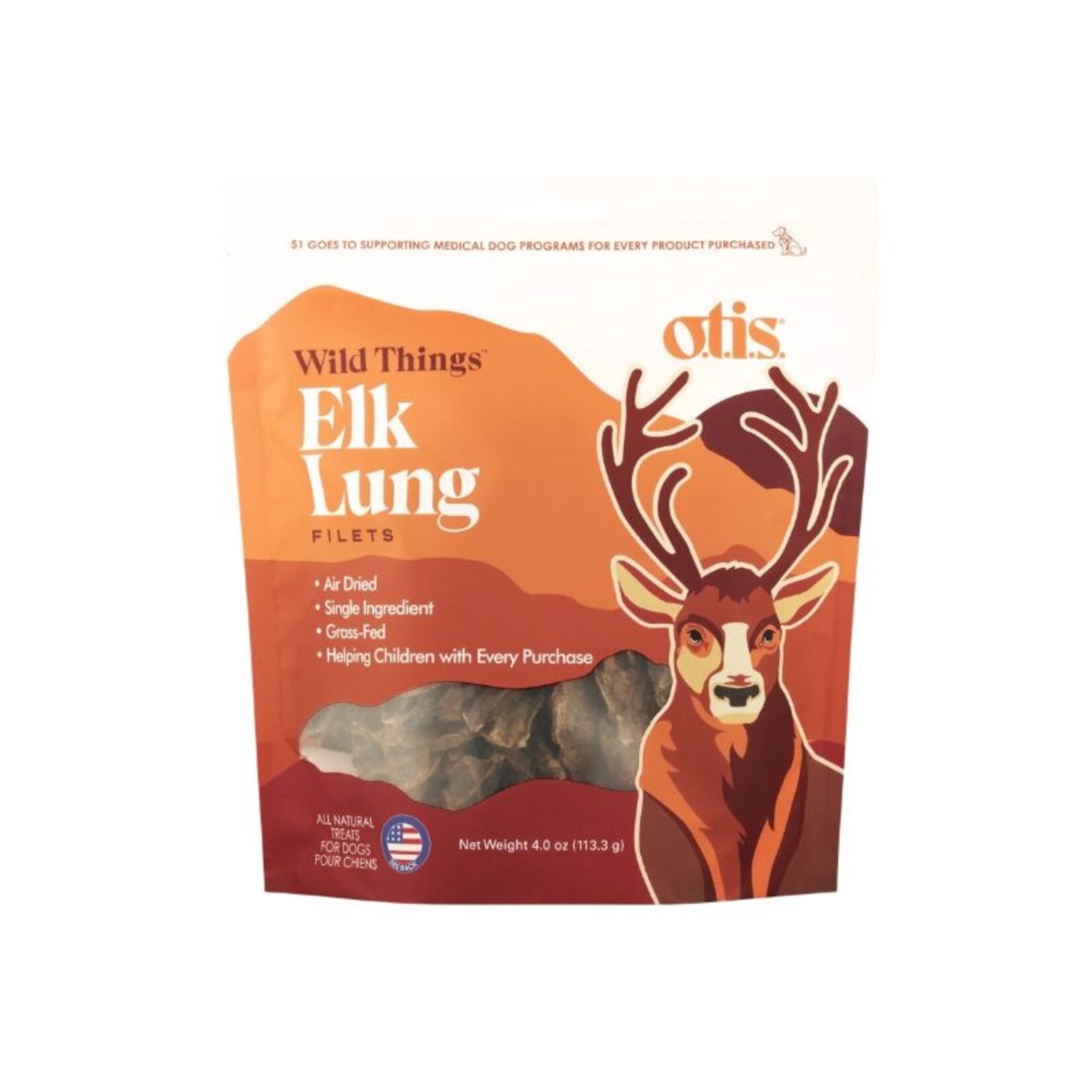O.T.I.S. 4 oz. - Elk Lung - Wild Things Filets -  OTIS